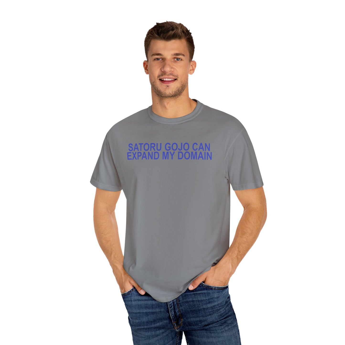 Expand my domain shirt Funny Gojos T-shirt Satorus merch for men women subtle minimal purple