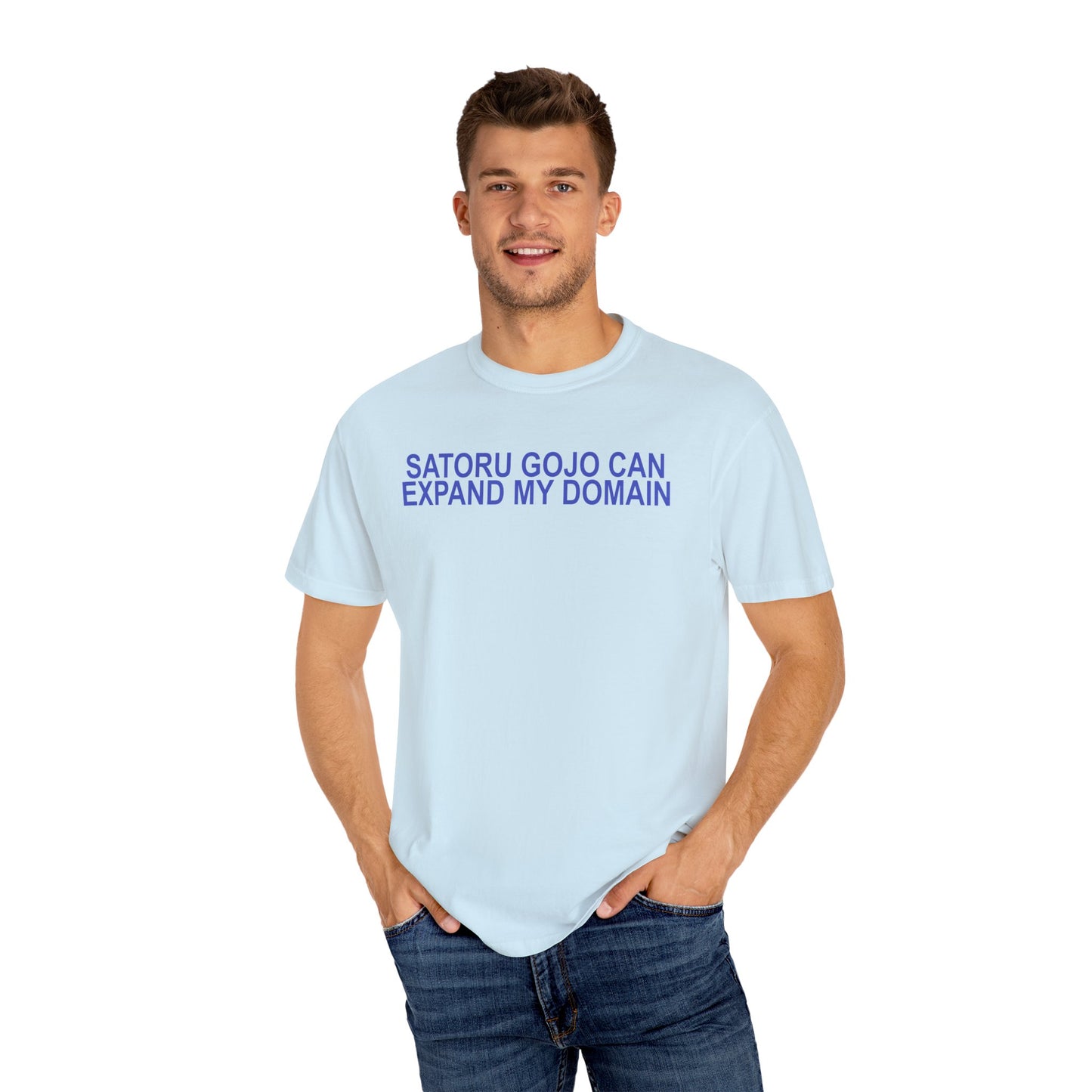 Expand my domain shirt Funny Gojos T-shirt Satorus merch for men women subtle minimal purple