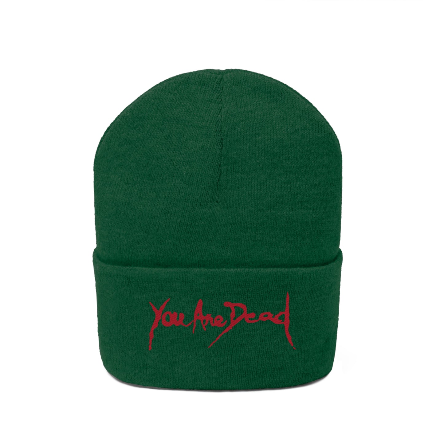 You are dead Resident Embroidered Beanie Embroiderry