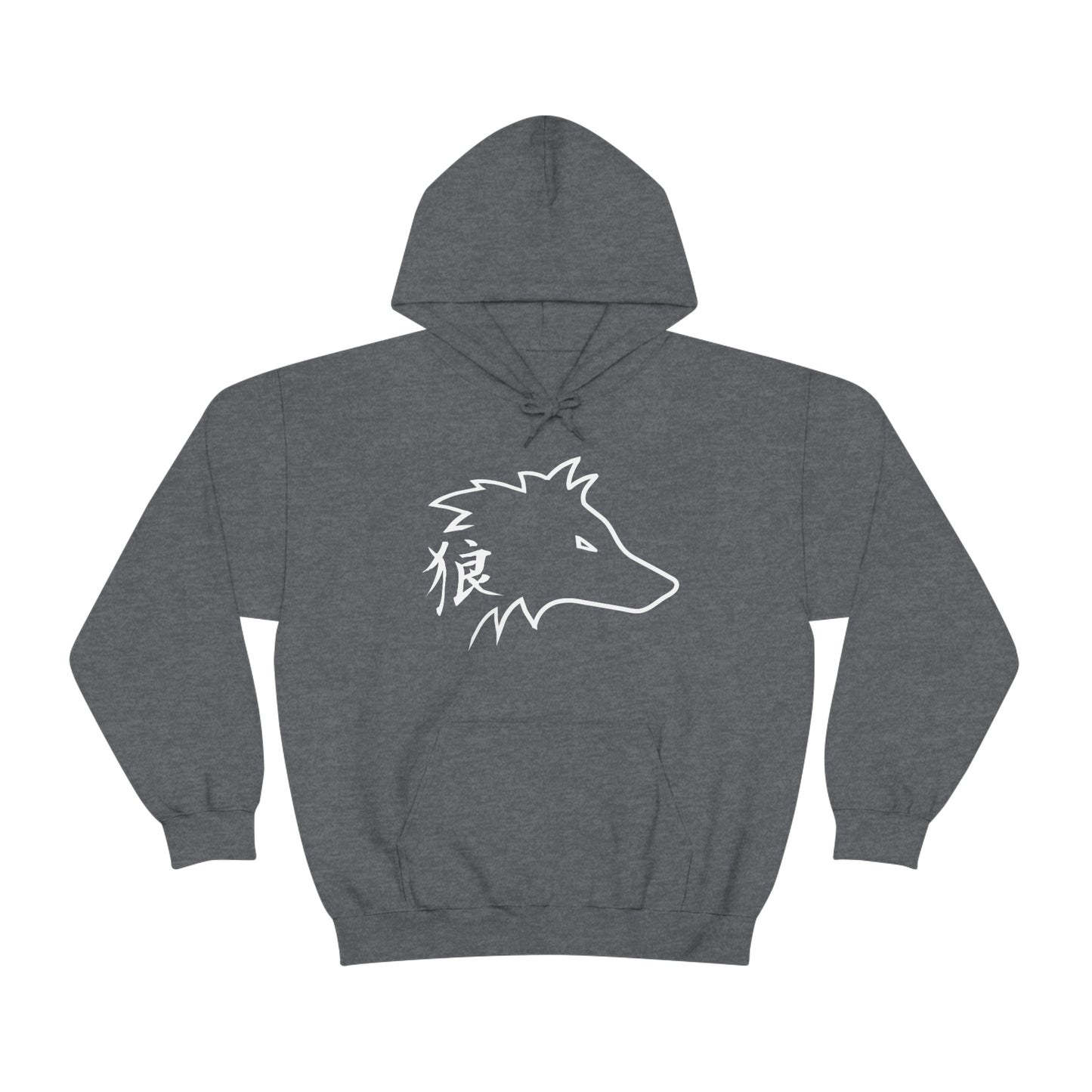 Wolf Hoodie ookami Japanese kanji hooded sweatshirt Soft grunge clothing Furry fandom ookami wolf kanji mens wolf