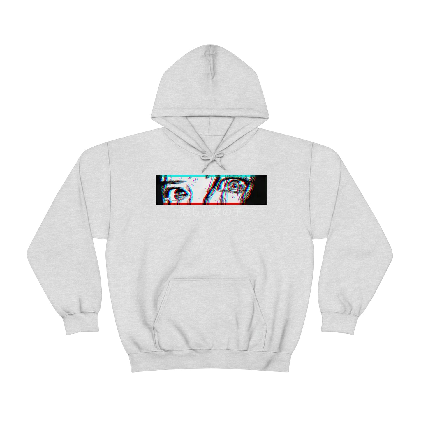 Sad anime girl eyes Hoodie retro Japanese Aesthetic Hoodie manga Unisex Hoodie