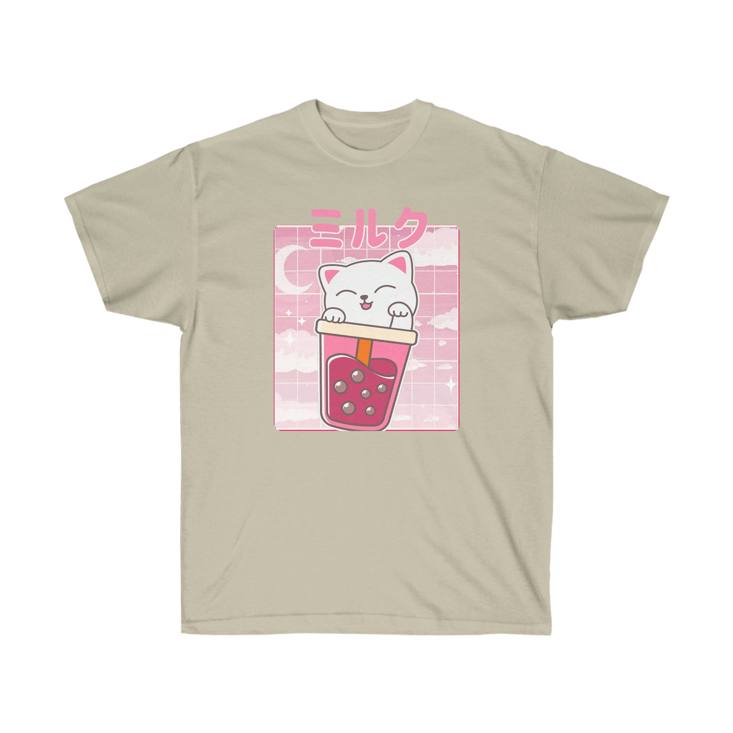 Kawaii Cat shirt Ramen Cute Chibi Kitten Japanese Yume Kawaii shirt Boba Tea Kawaii clothing T-shirt clothing pocket