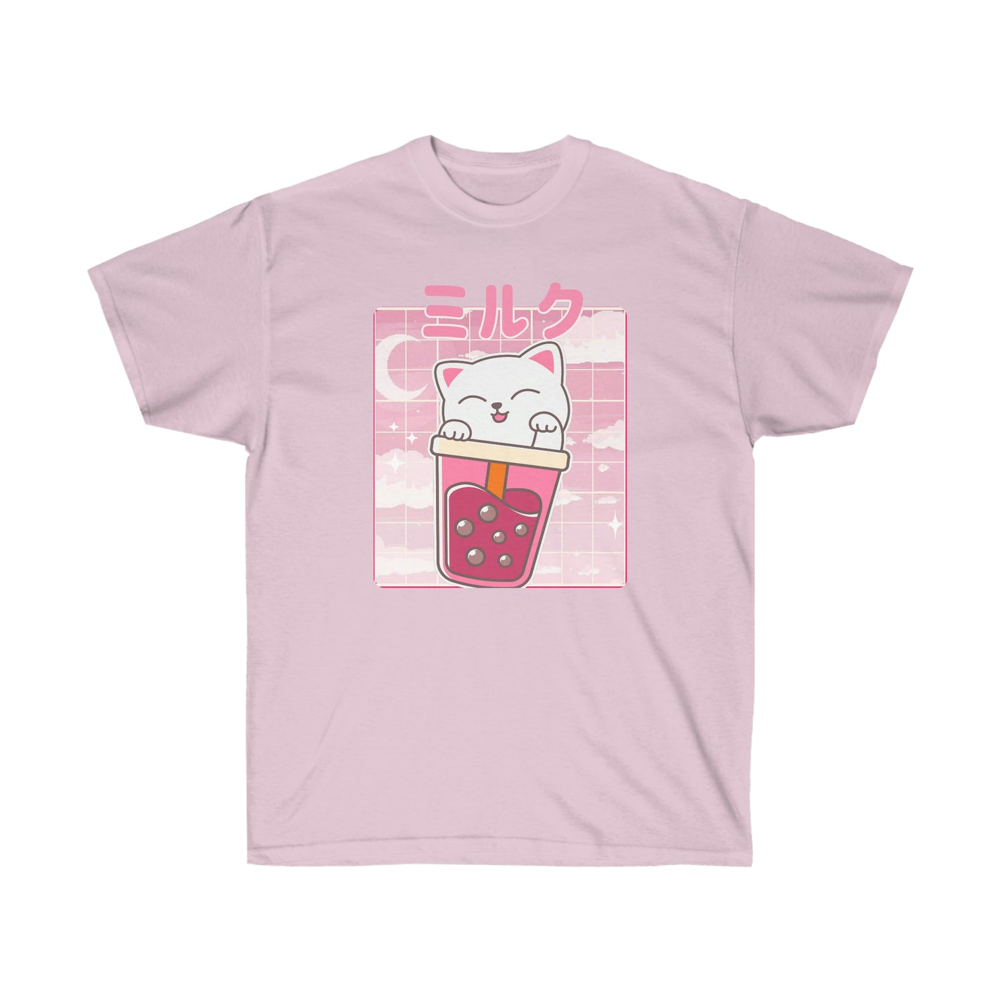 Kawaii Cat shirt Ramen Cute Chibi Kitten Japanese Yume Kawaii shirt Boba Tea Kawaii clothing T-shirt clothing pocket