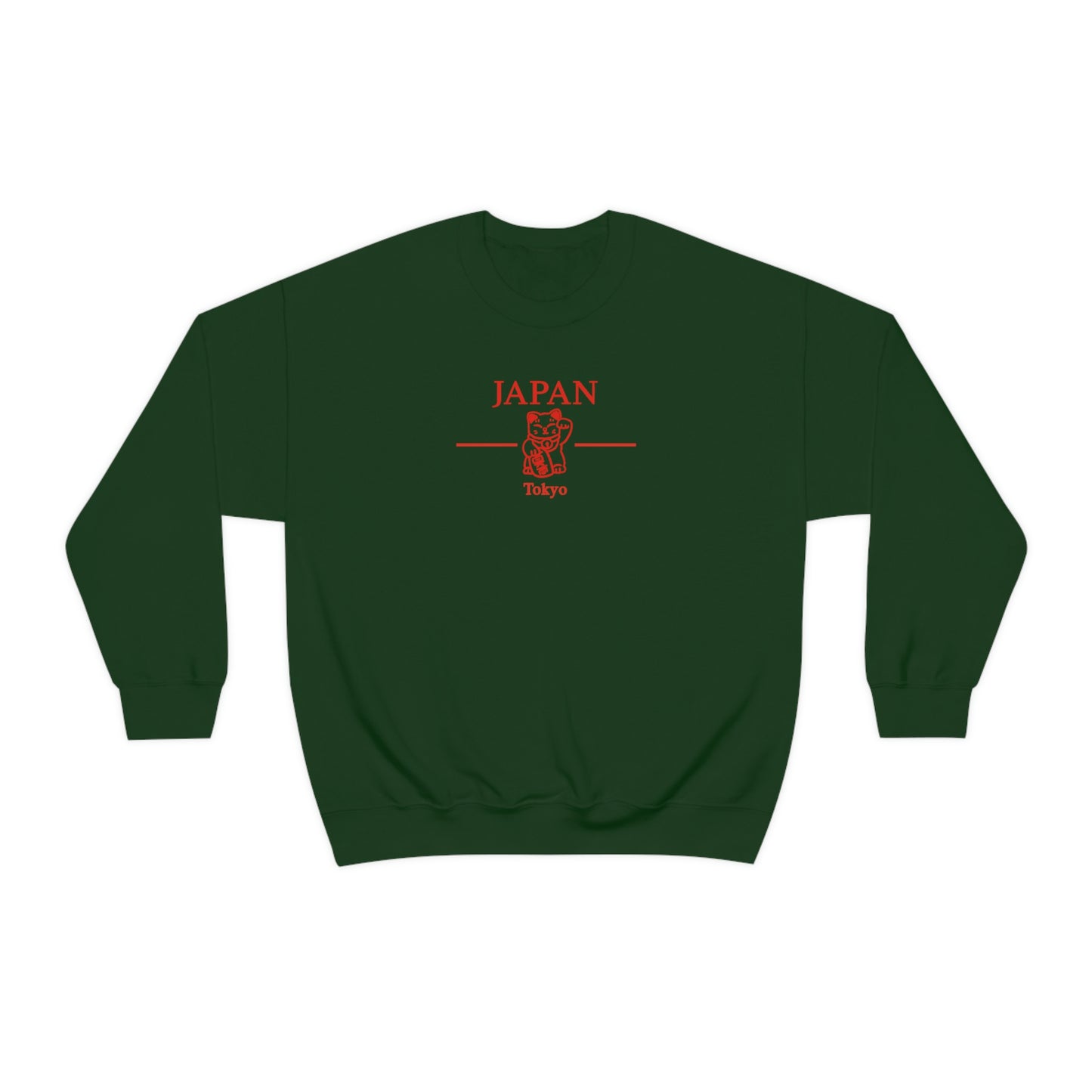 Lucky Cat Japan Crewneck Tokyo Japan Aesthetic Sweatshirt