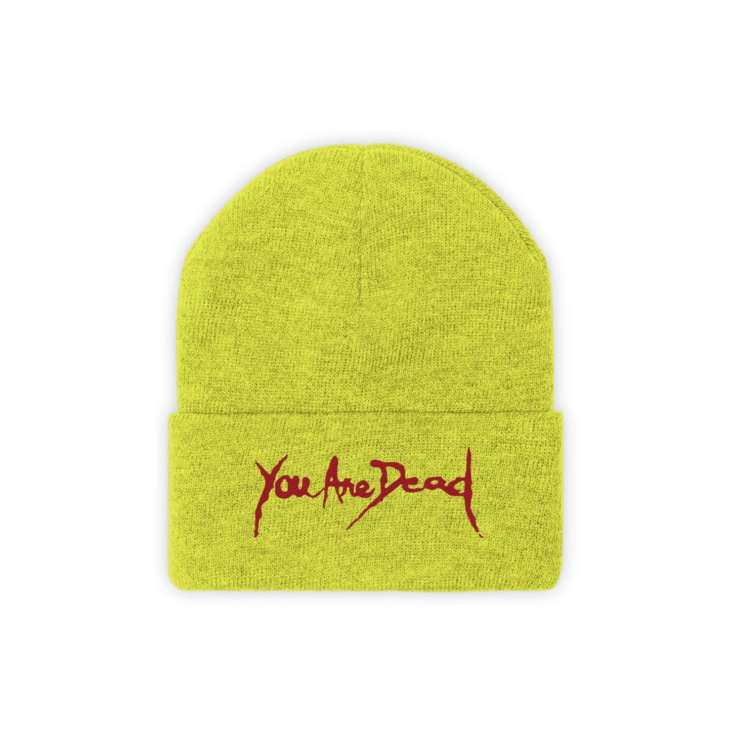 You are dead Resident Embroidered Beanie Embroiderry