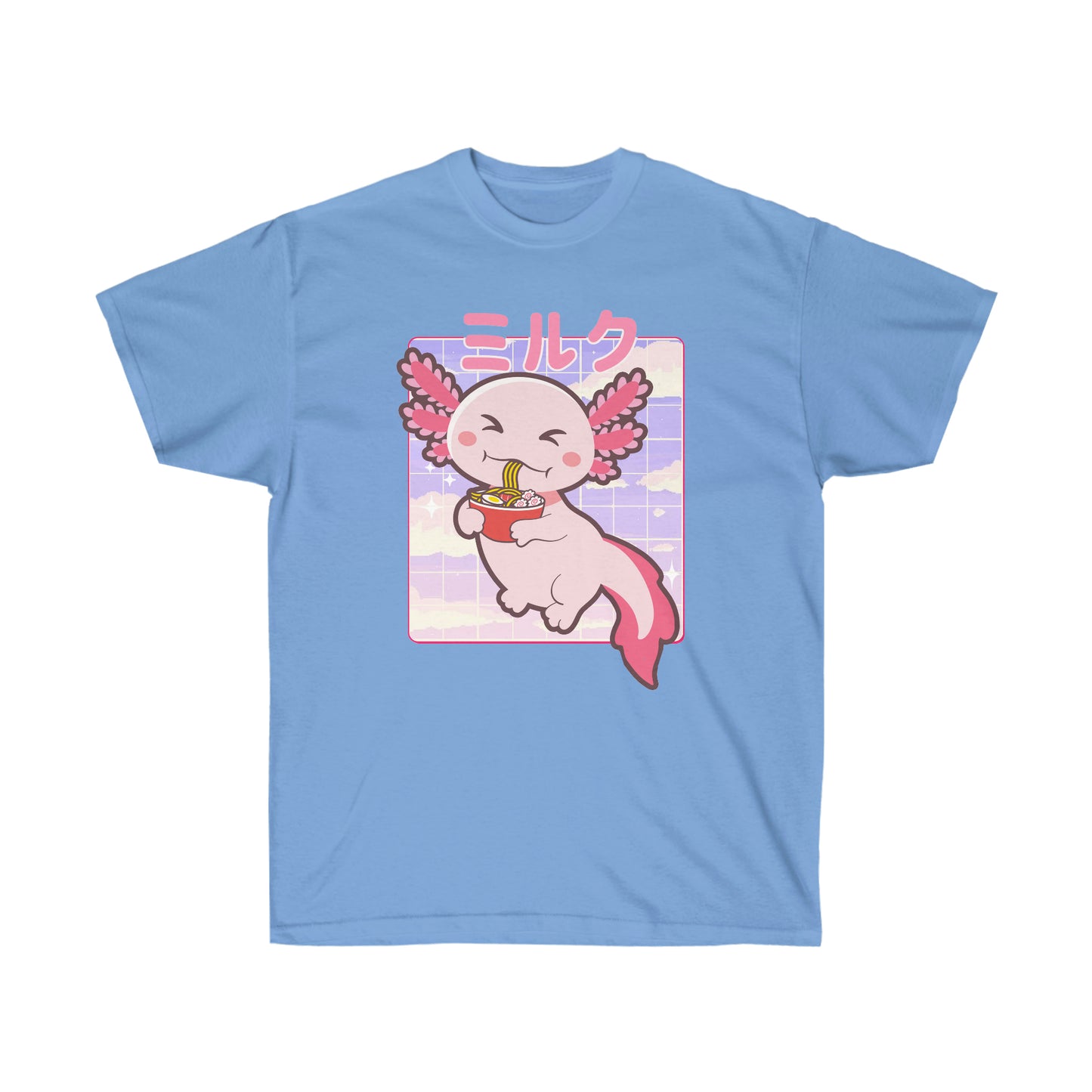 Kawaii Axolotl shirt Ramen Cute Chibi Japanese Yume Kawaii shirt Boba Tea Kawaii clothing T-shirt clothing Axolotls pocket