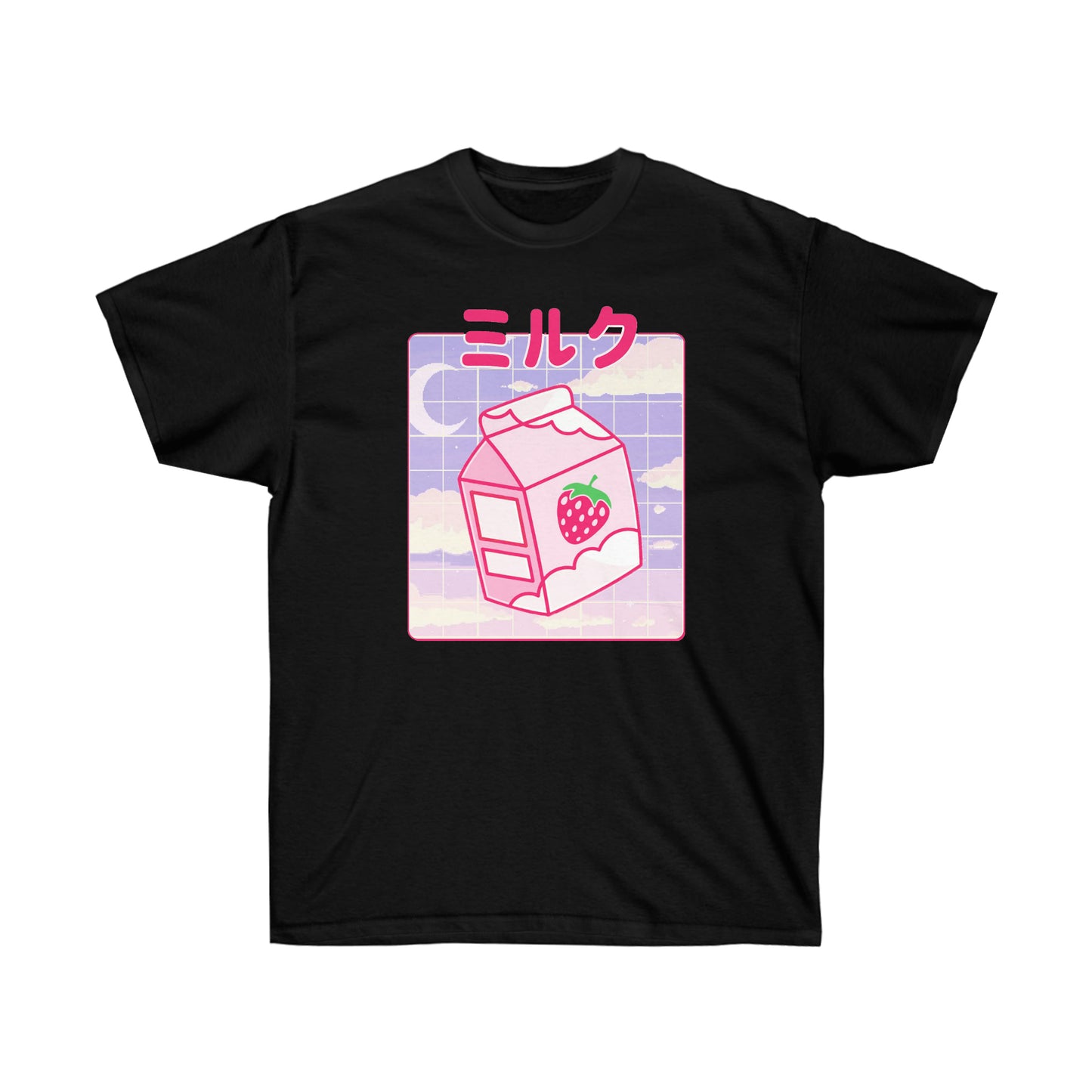 Kawaii milk t-shirt Japanese 90s Aesthetic t-shirt Kawaii Anime Strawberry Milk Shake shirt T-shirt for Japan lovers Cute gift anime fan