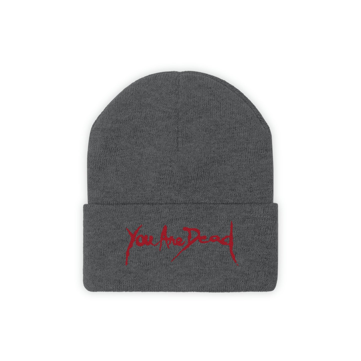 You are dead Resident Embroidered Beanie Embroiderry