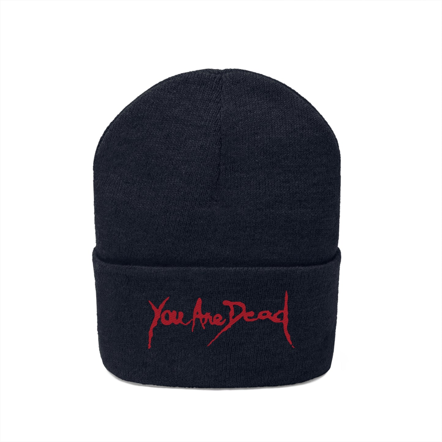 You are dead Resident Embroidered Beanie Embroiderry