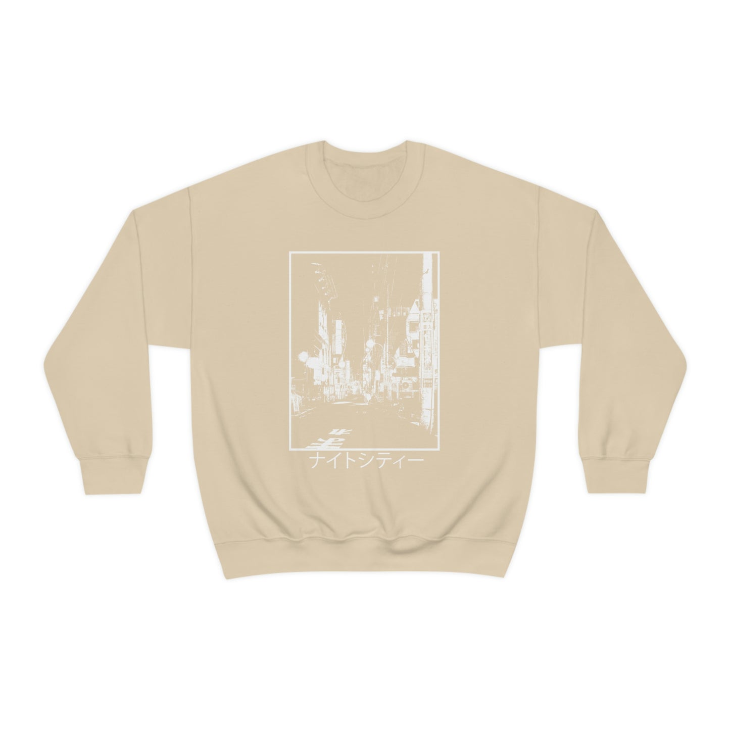 Endless Nights Edgy sweatshirt Japanese Aesthetic shirt Japan Streetwear, Tumblr Clothing Grunge Clothes, Kanji Night Street Art Anime Gift