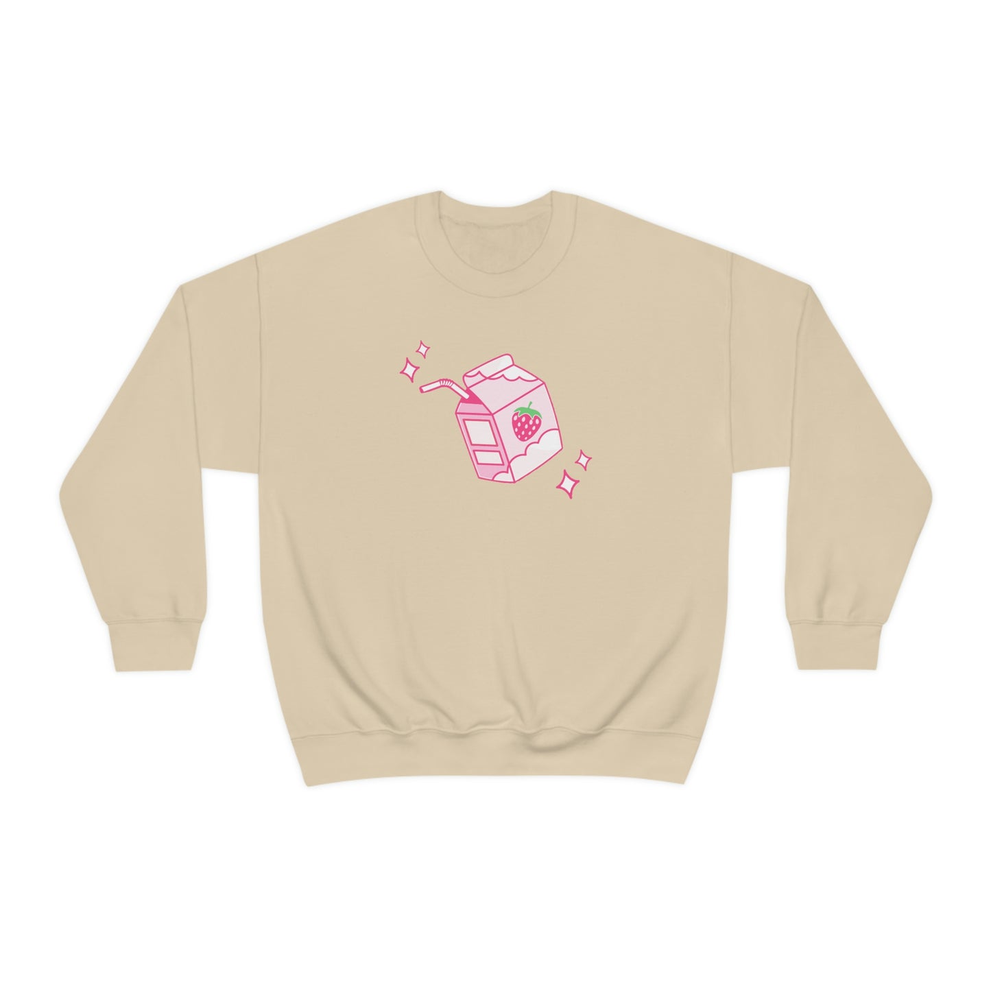 Strawberry Milk Sweatshirt Kawaii Anime Kawaii Clothing Kawaii Anime Japanese Hoodie Harajuku Clothing Aesthetic Cute Gift
