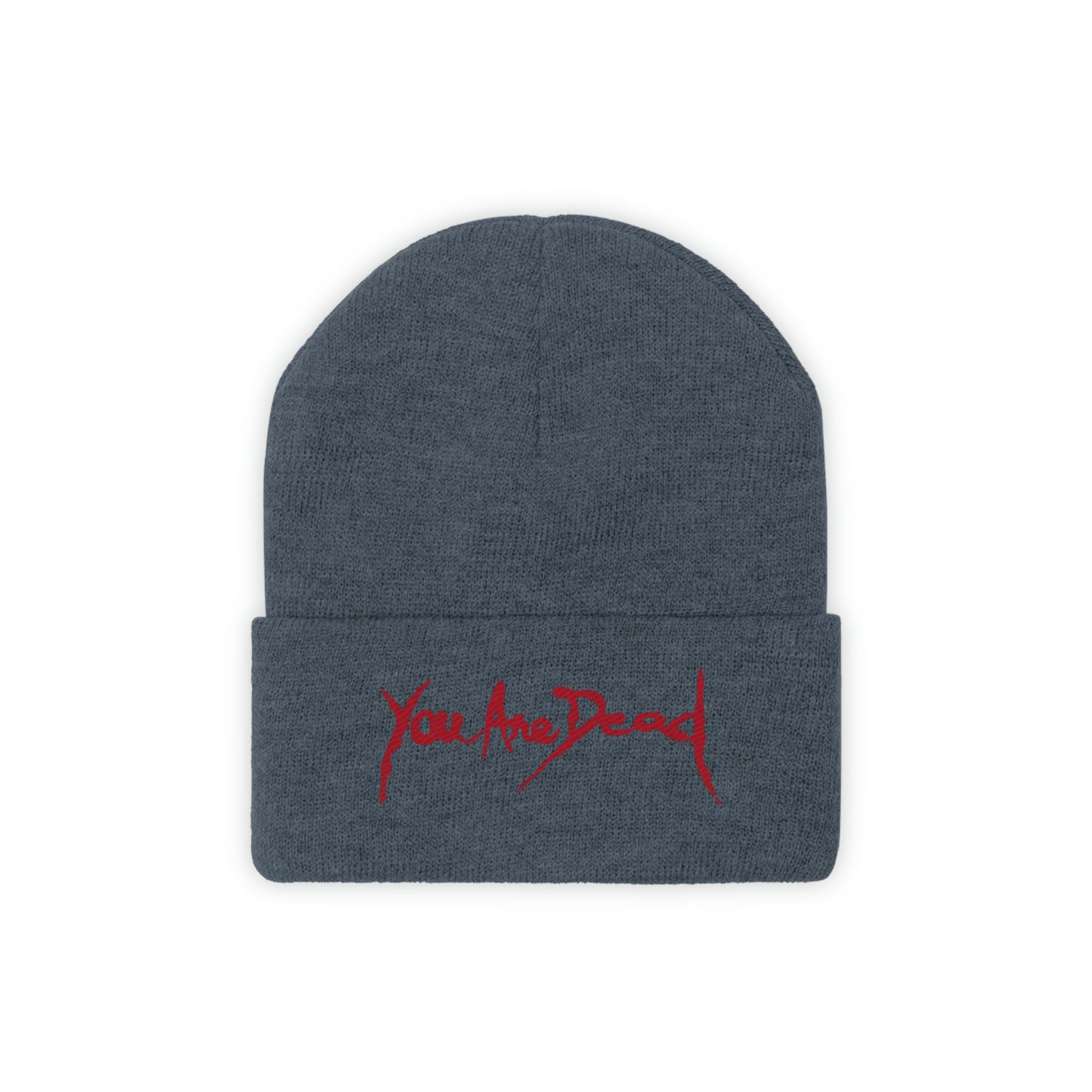 You are dead Resident Embroidered Beanie Embroiderry