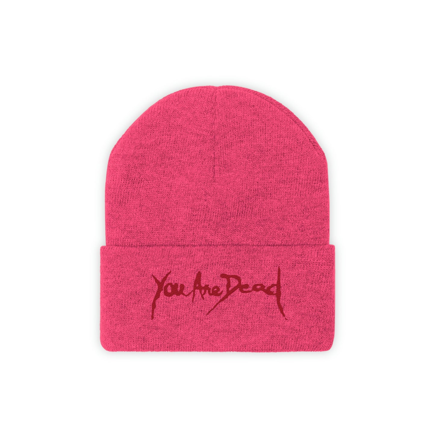 You are dead Resident Embroidered Beanie Embroiderry