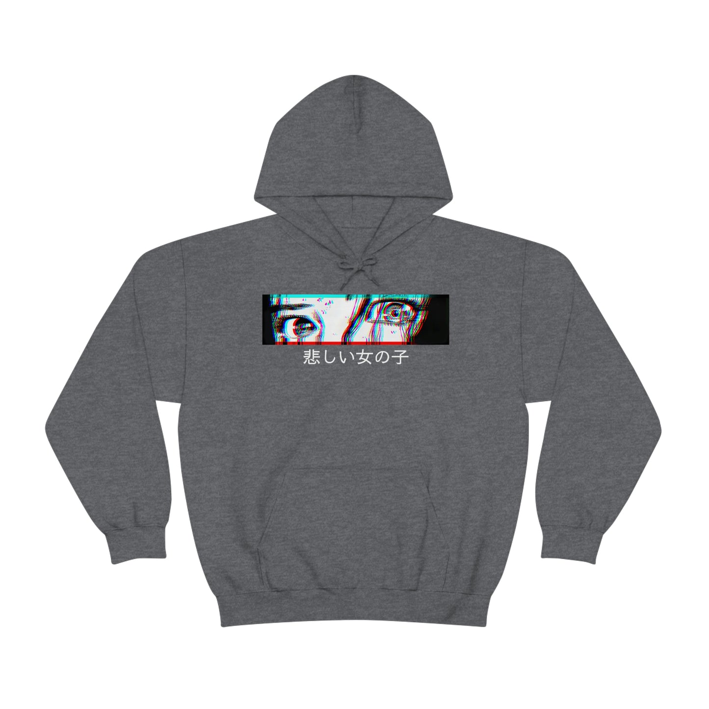 Sad anime girl eyes Hoodie retro Japanese Aesthetic Hoodie manga Unisex Hoodie