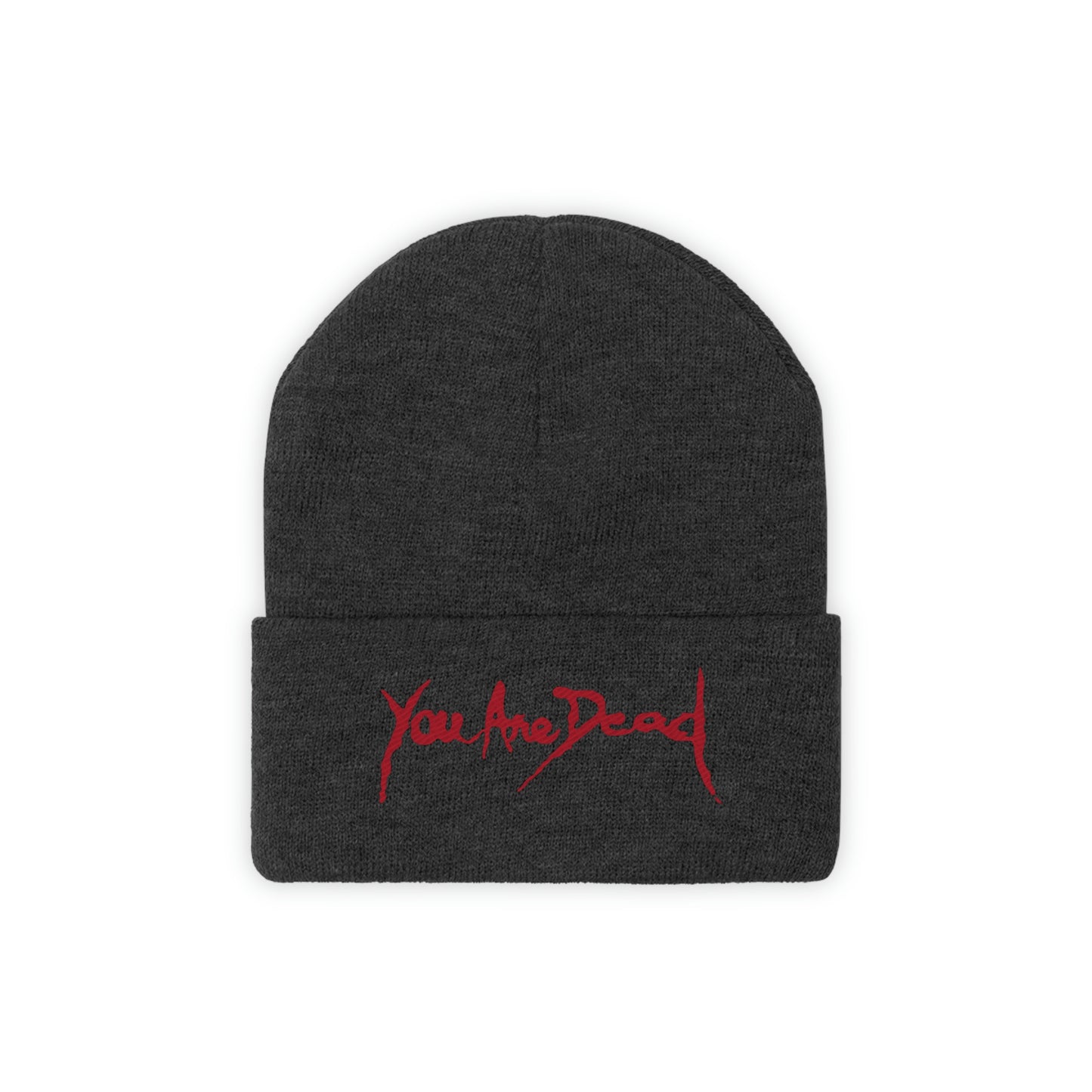 You are dead Resident Embroidered Beanie Embroiderry