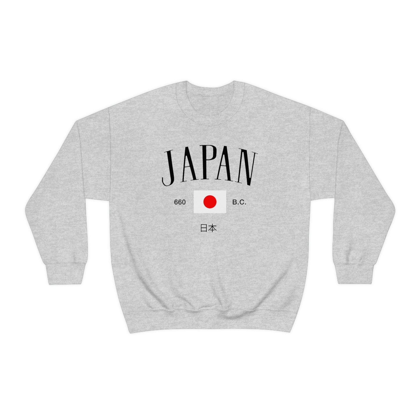 Japan Sweatshirt Tokyo Japanese Flag Soft Comfortable Crewneck Pullover Unisex 90s College style