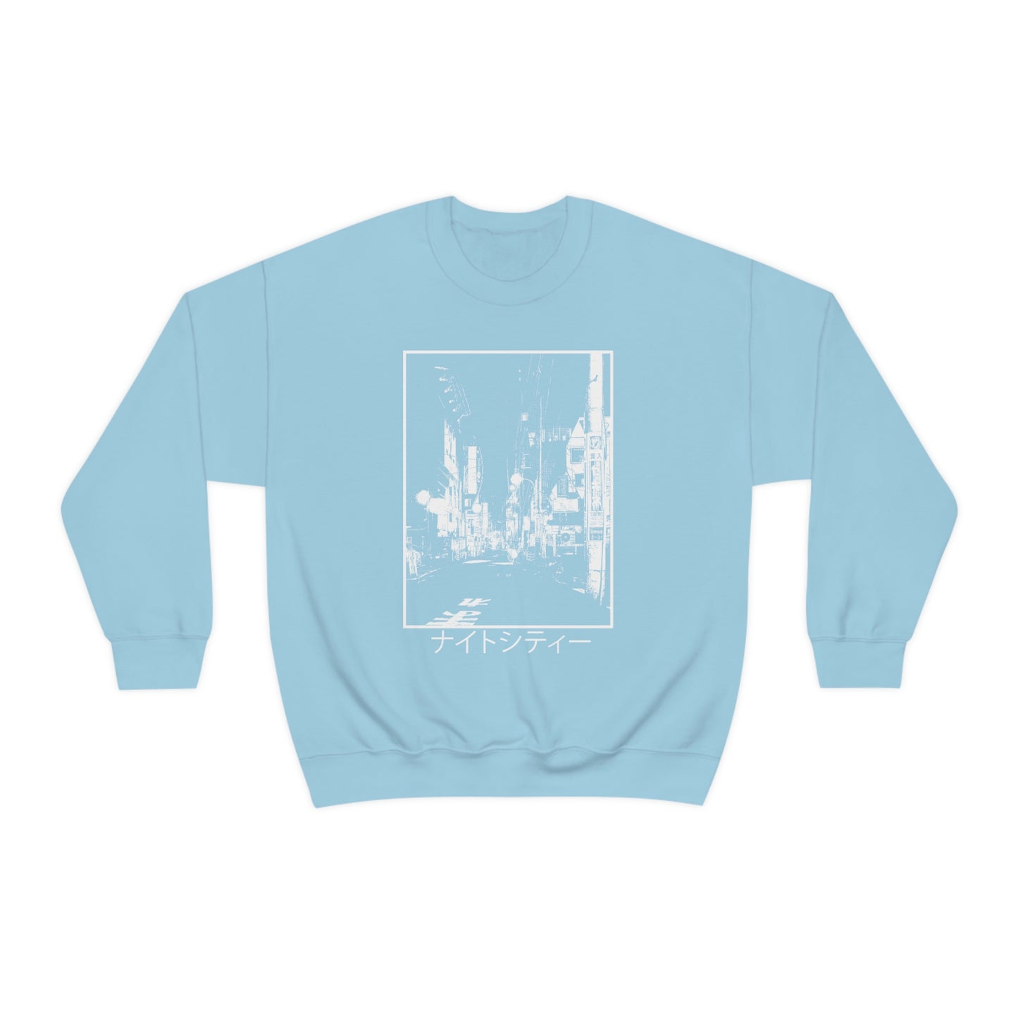 Endless Nights Edgy sweatshirt Japanese Aesthetic shirt Japan Streetwear, Tumblr Clothing Grunge Clothes, Kanji Night Street Art Anime Gift
