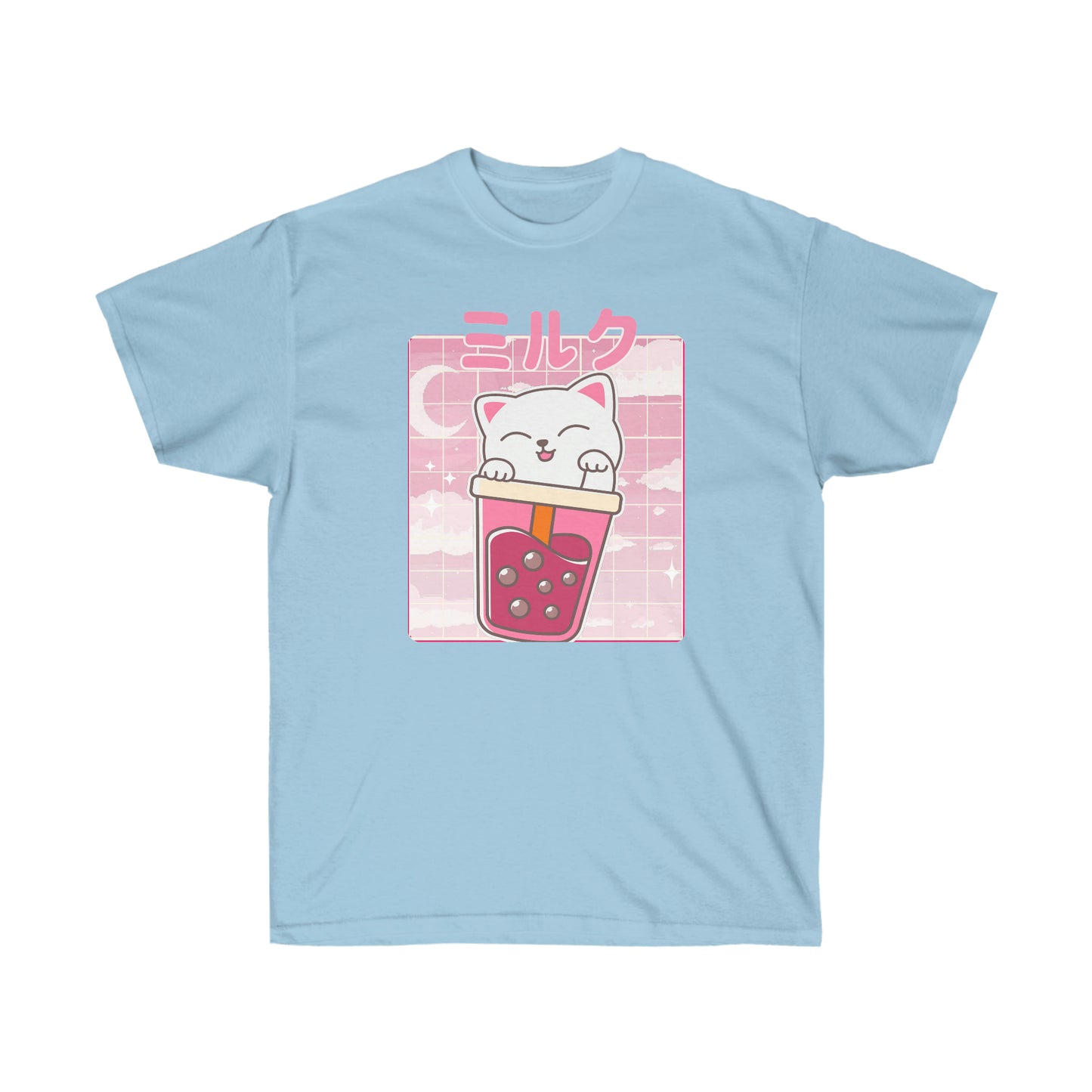 Kawaii Cat shirt Ramen Cute Chibi Kitten Japanese Yume Kawaii shirt Boba Tea Kawaii clothing T-shirt clothing pocket