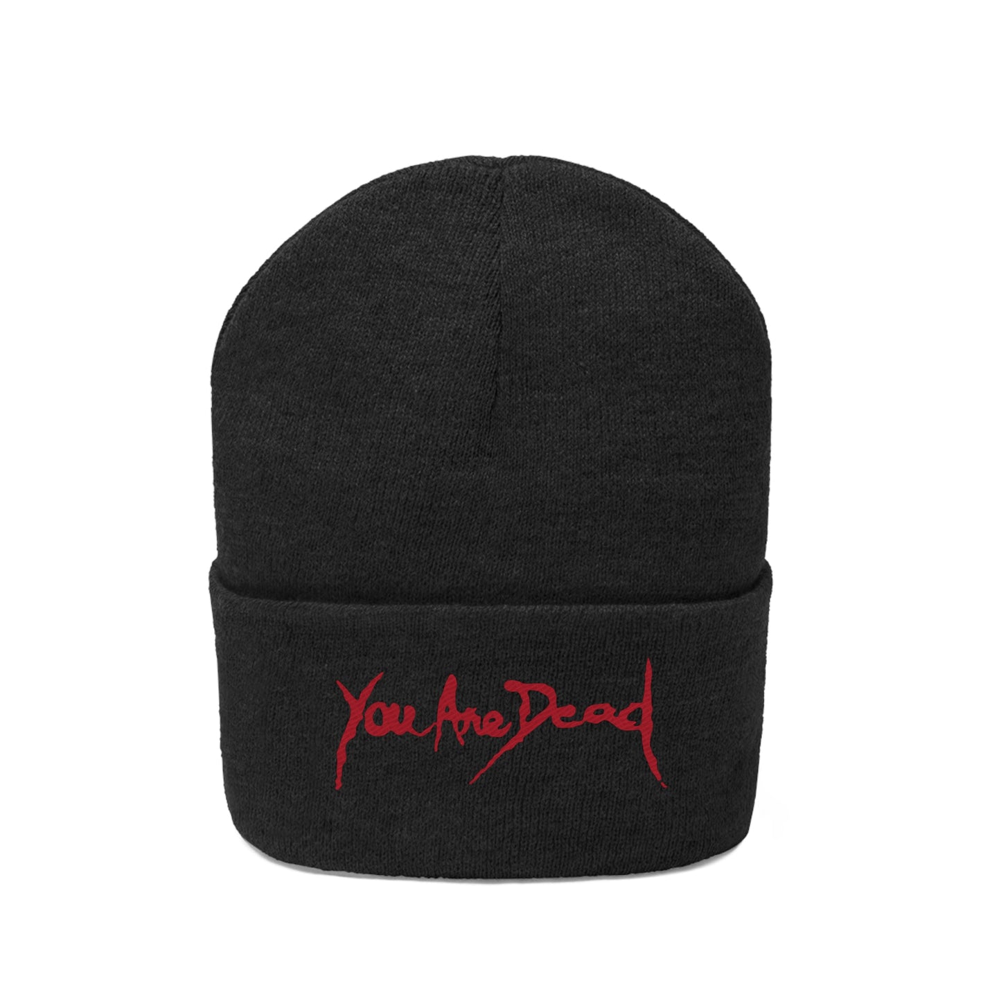 You are dead Resident Embroidered Beanie Embroiderry