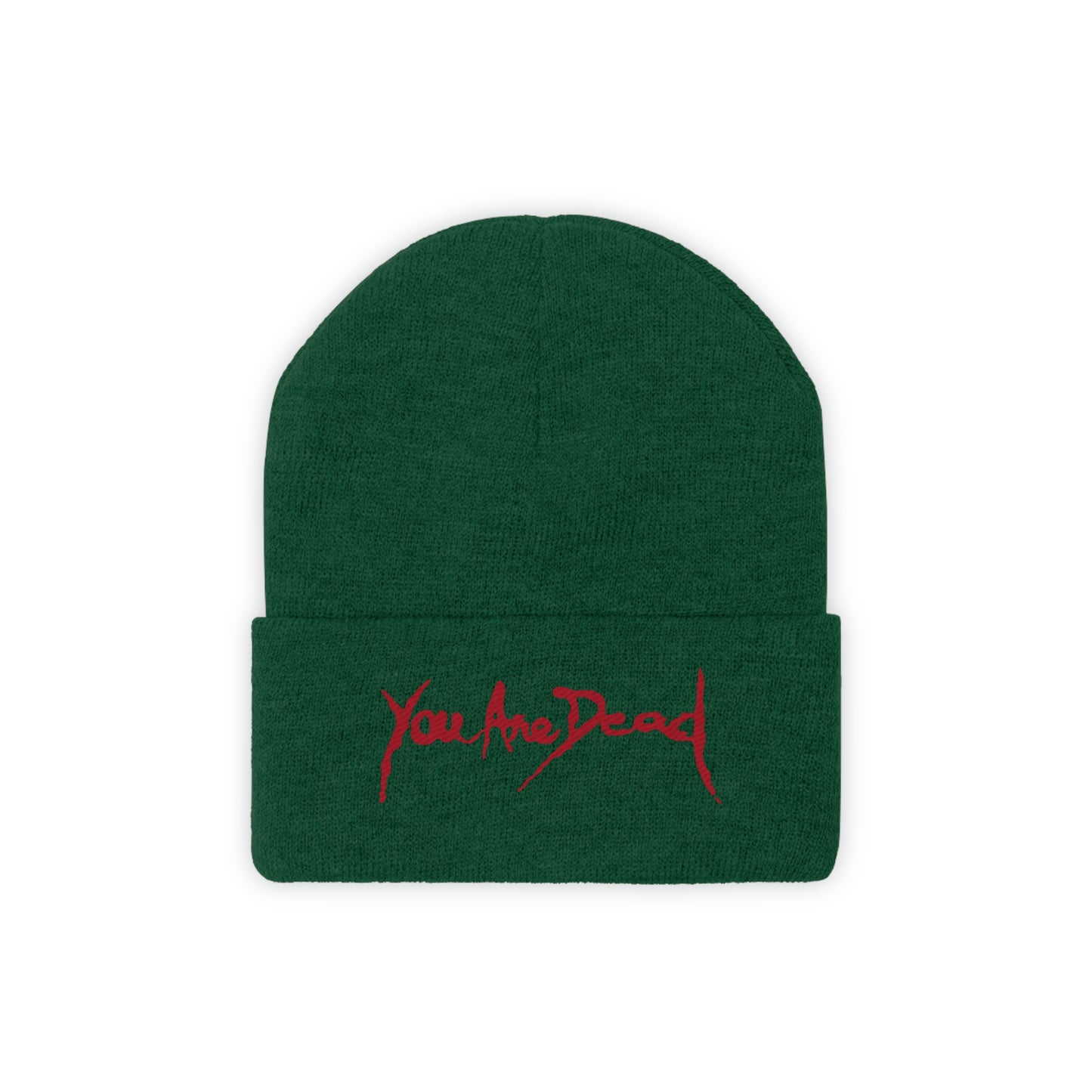 You are dead Resident Embroidered Beanie Embroiderry