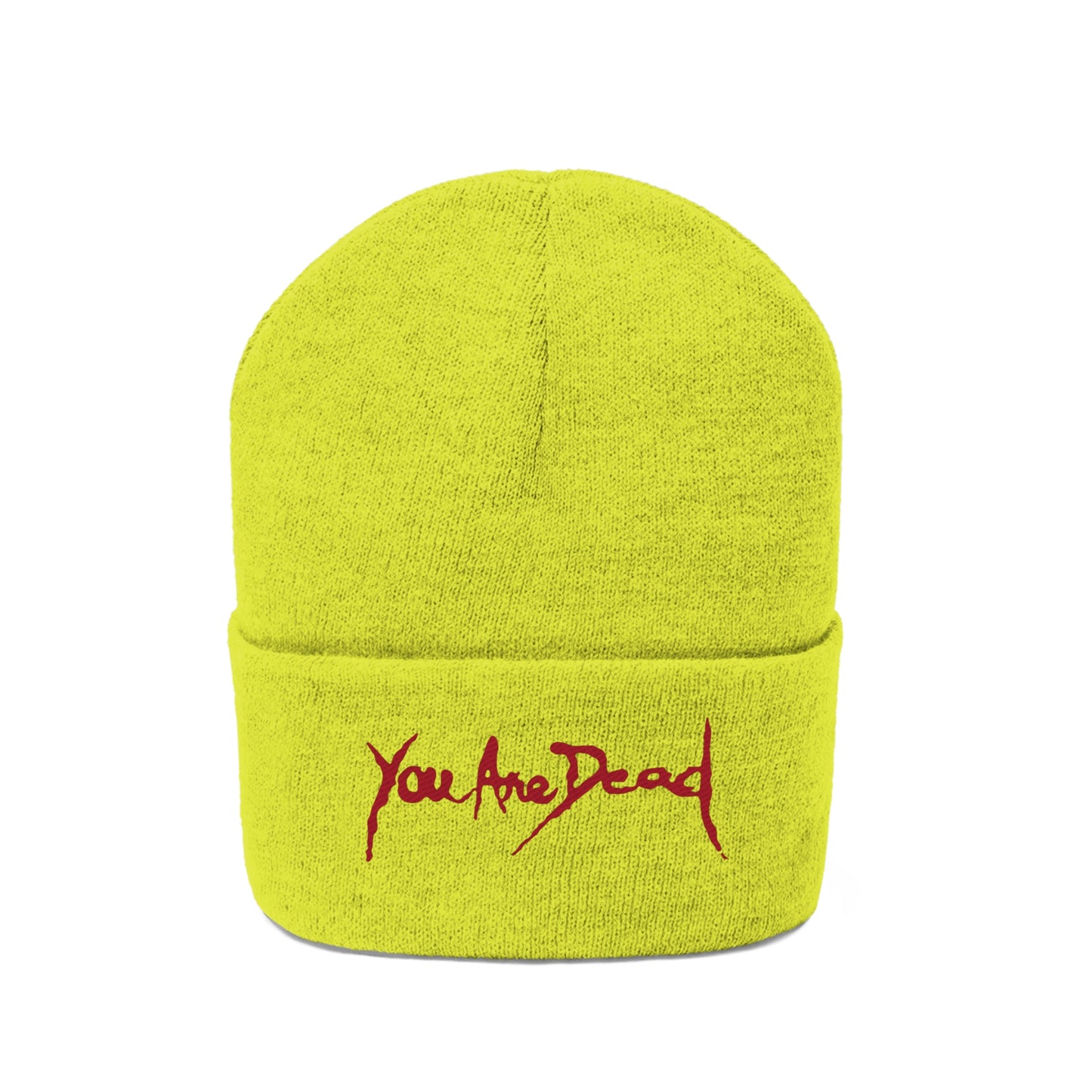 You are dead Resident Embroidered Beanie Embroiderry