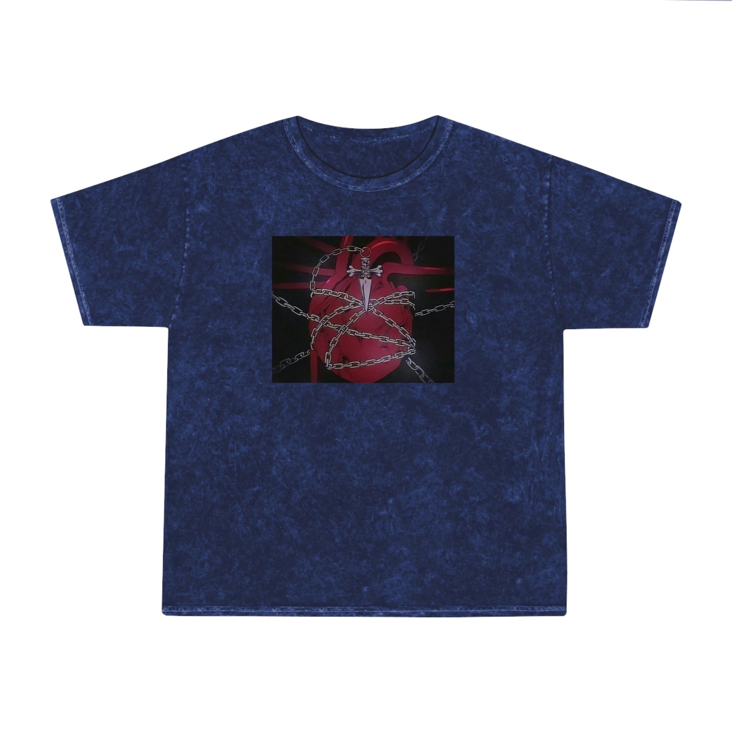 Kurapikas heart chains shirt Acid minderal wash vintage t-shirt