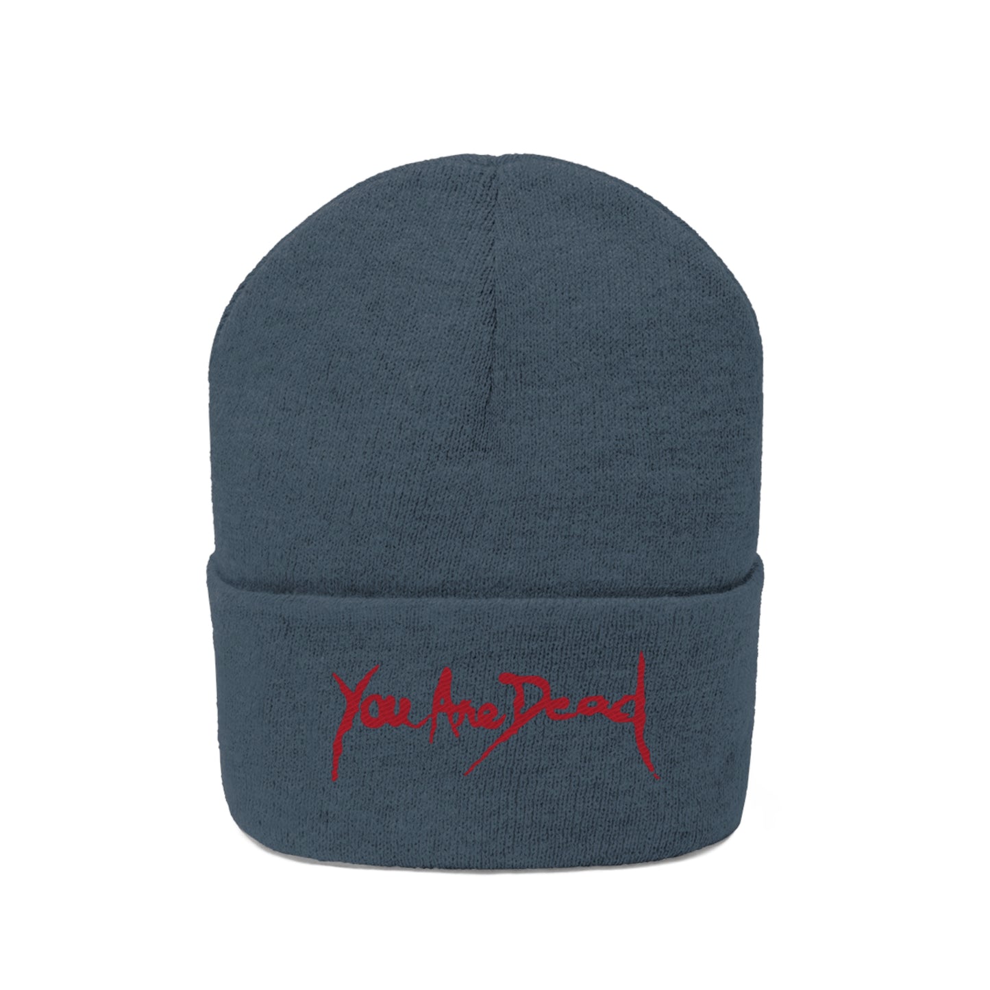 You are dead Resident Embroidered Beanie Embroiderry