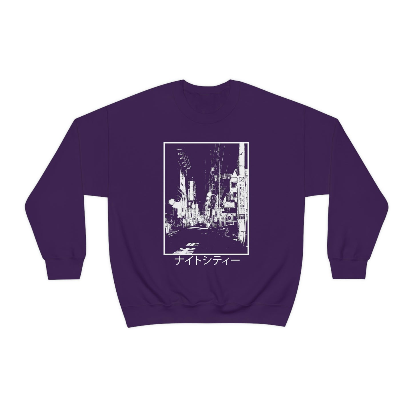 Endless Nights Edgy sweatshirt Japanese Aesthetic shirt Japan Streetwear, Tumblr Clothing Grunge Clothes, Kanji Night Street Art Anime Gift