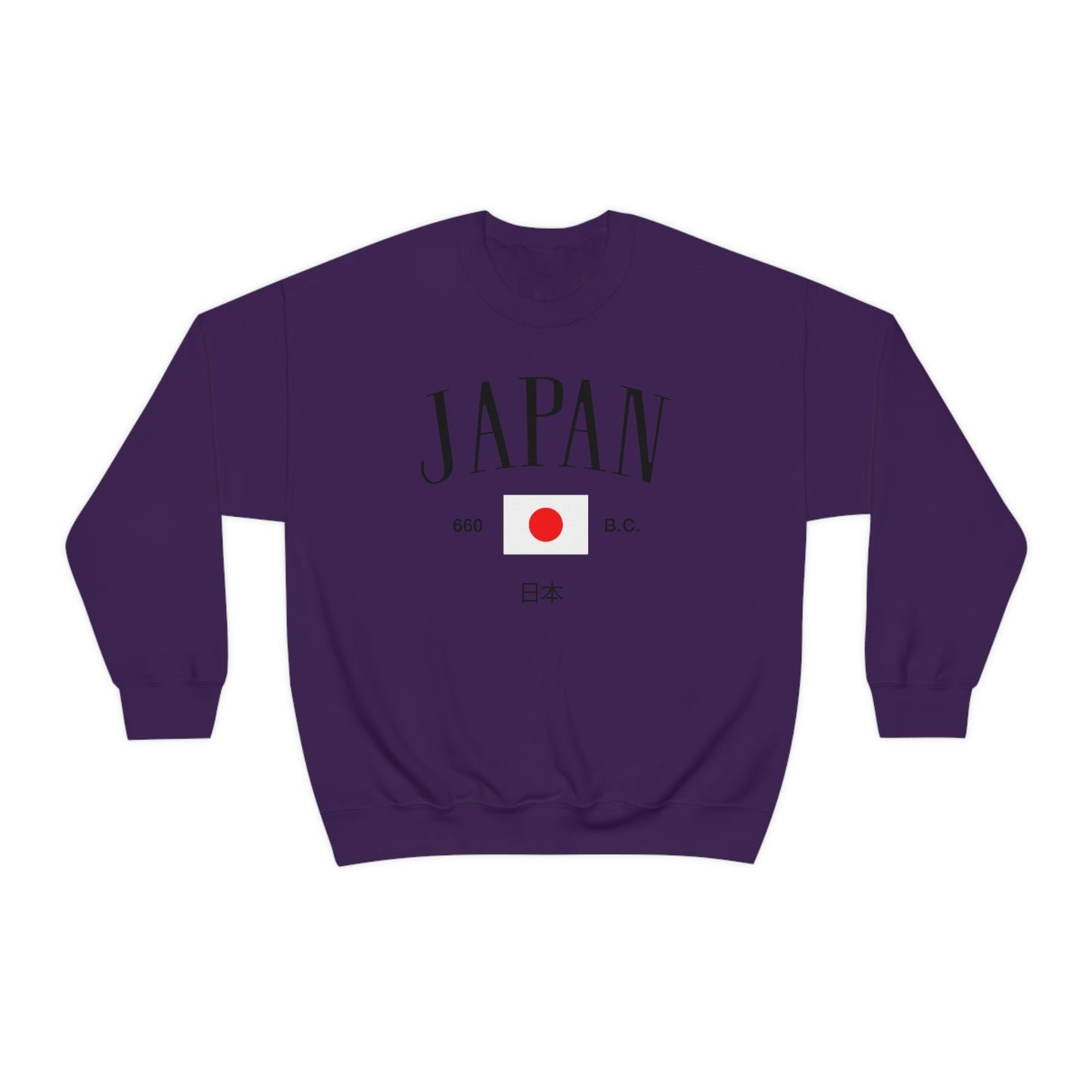 Japan Sweatshirt Tokyo Japanese Flag Soft Comfortable Crewneck Pullover Unisex 90s College style