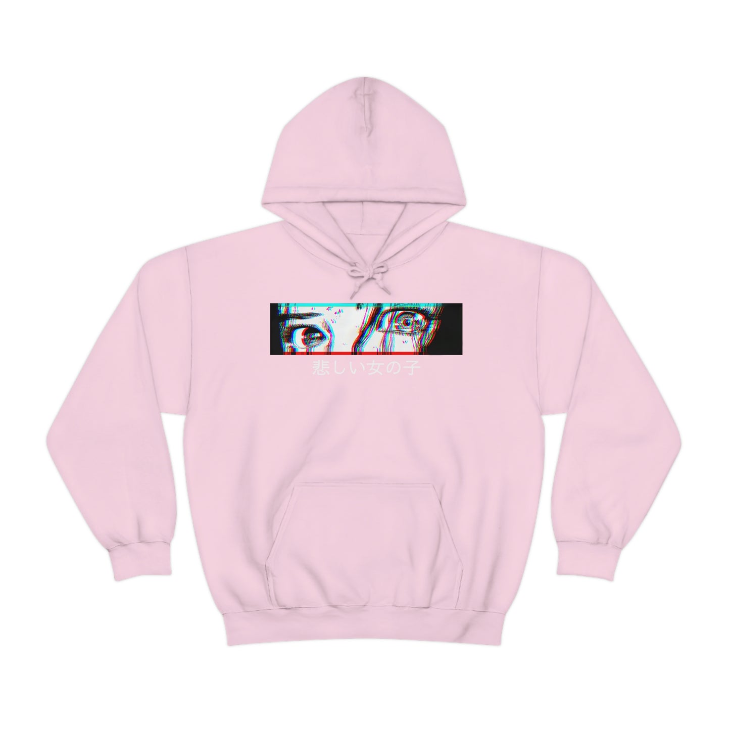 Sad anime girl eyes Hoodie retro Japanese Aesthetic Hoodie manga Unisex Hoodie