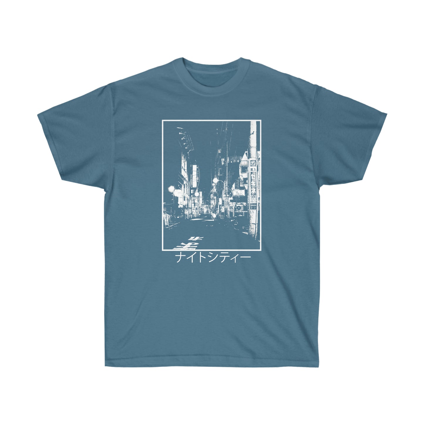 Endless Nights Edgy shirt Japanese Aesthetic Tshirt, Japan Streetwear, Tumblr Clothing, Grunge Clothes, Kanji Night Street Art , Anime Gift