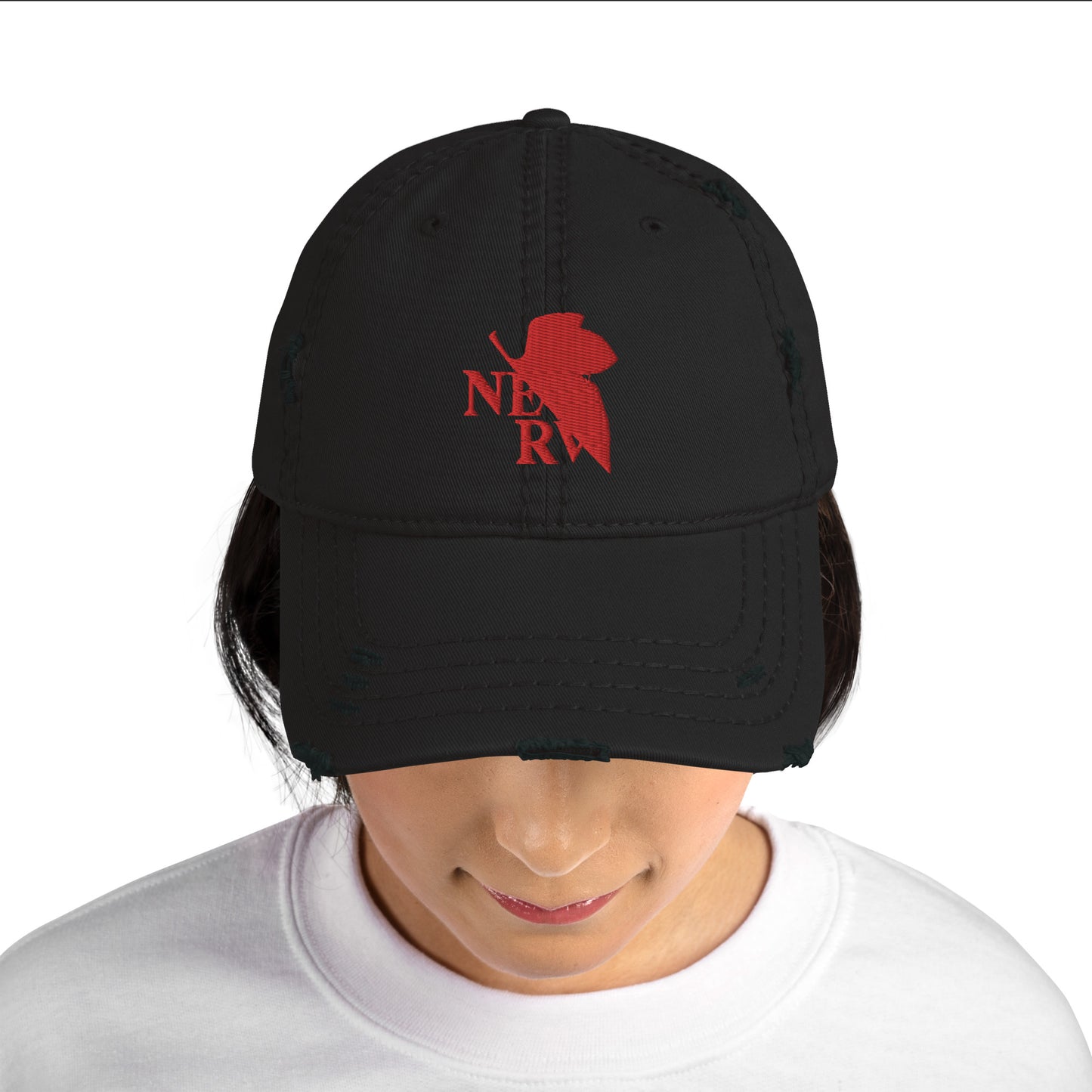 NERVs Company Neon Anime Eva Japanese Vintage Distressed Dad Hat