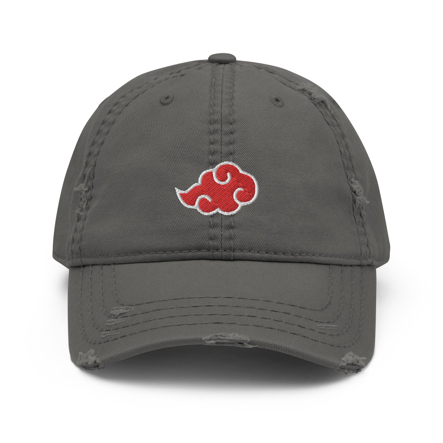 Anime Cloud Embroidered Distressed Dad Hat