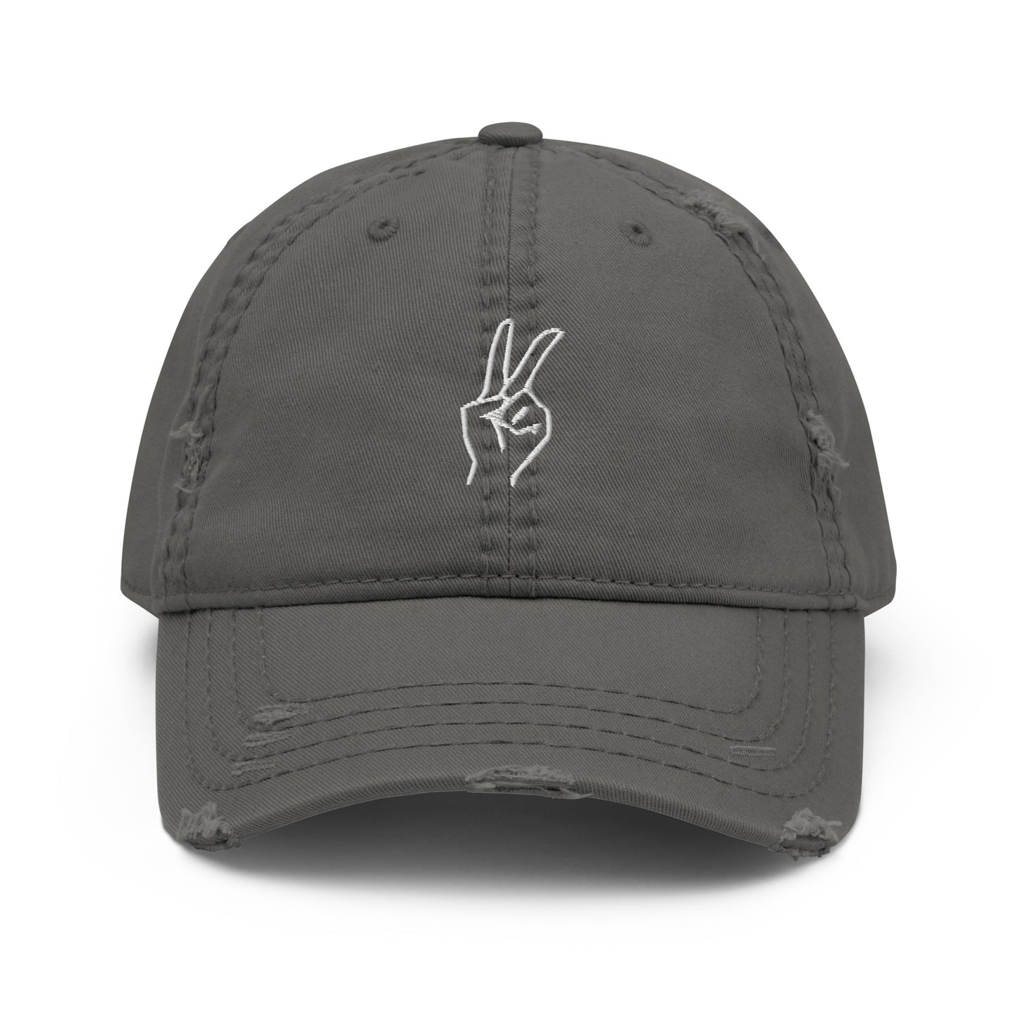 Embroidery Peace Hand Anime Kpop Korean Love Distressed Dad Hat