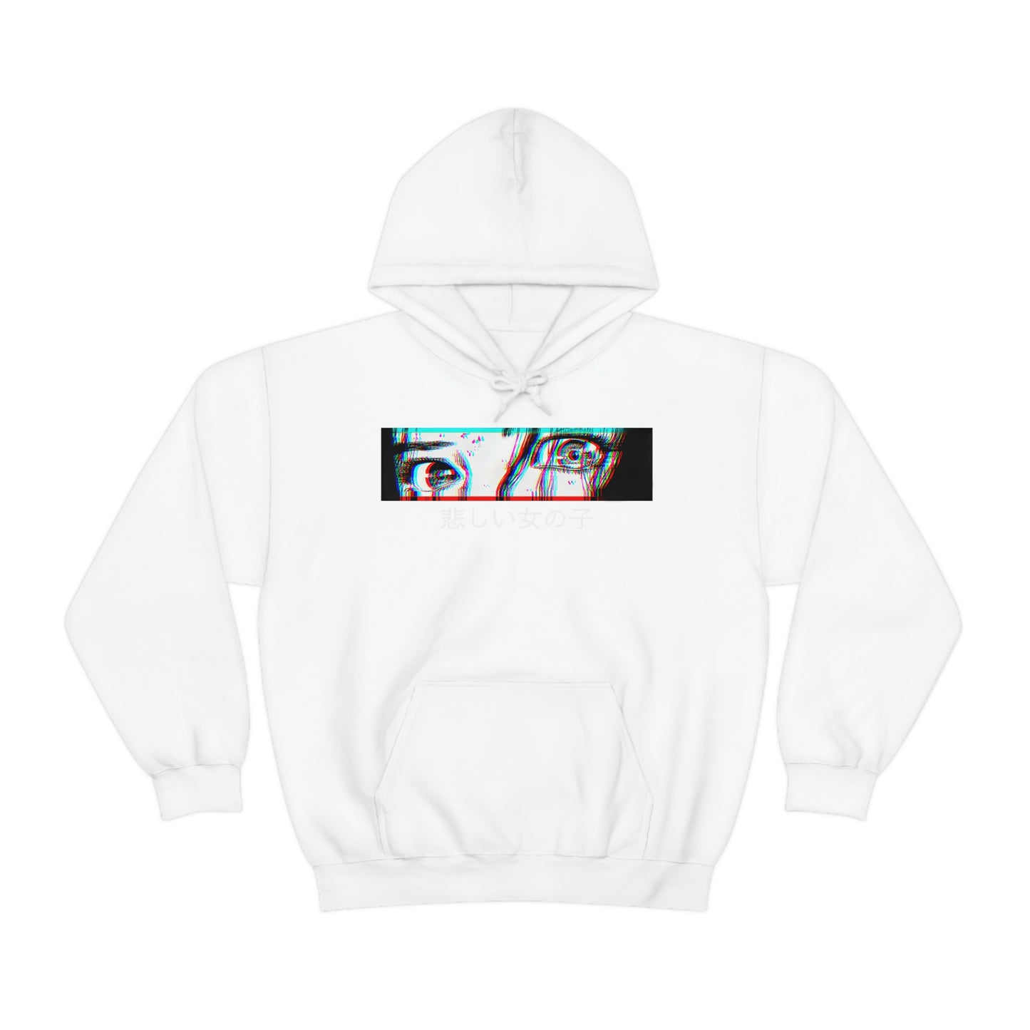 Sad anime girl eyes Hoodie retro Japanese Aesthetic Hoodie manga Unisex Hoodie