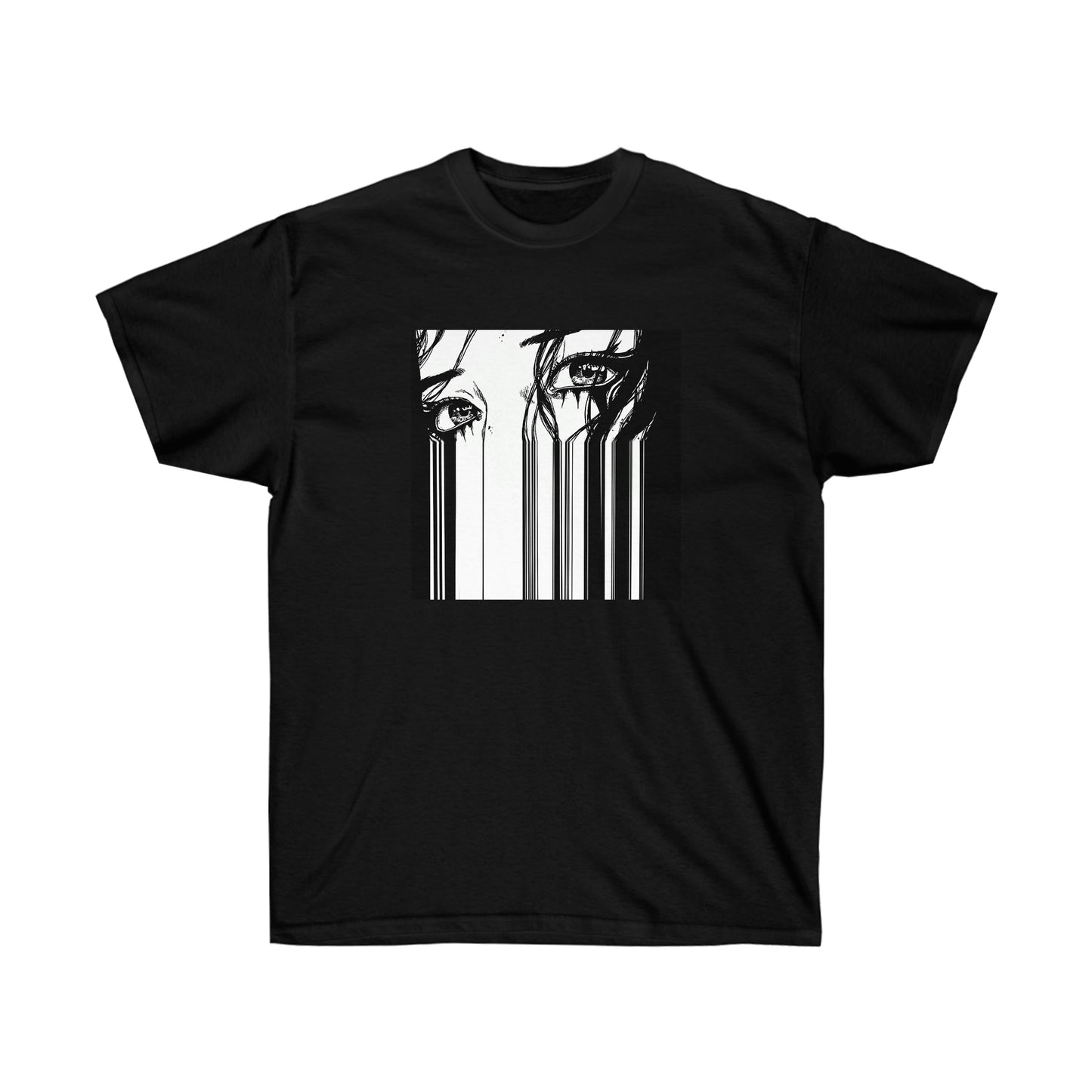 Anime girl eyes shirt Glitch Vaporwave Aesthetic Japanese Streetwear Tumblr Tee Grunge T-shirt Aesthetic tee Minimal Simple