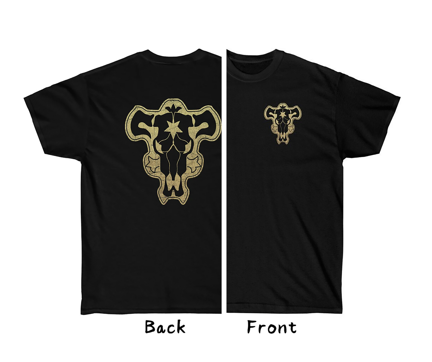Black Bulls front and back shirt Squad Emblem t-shirt Black Clovers Sweatshirt Yami Asta Magic Knights