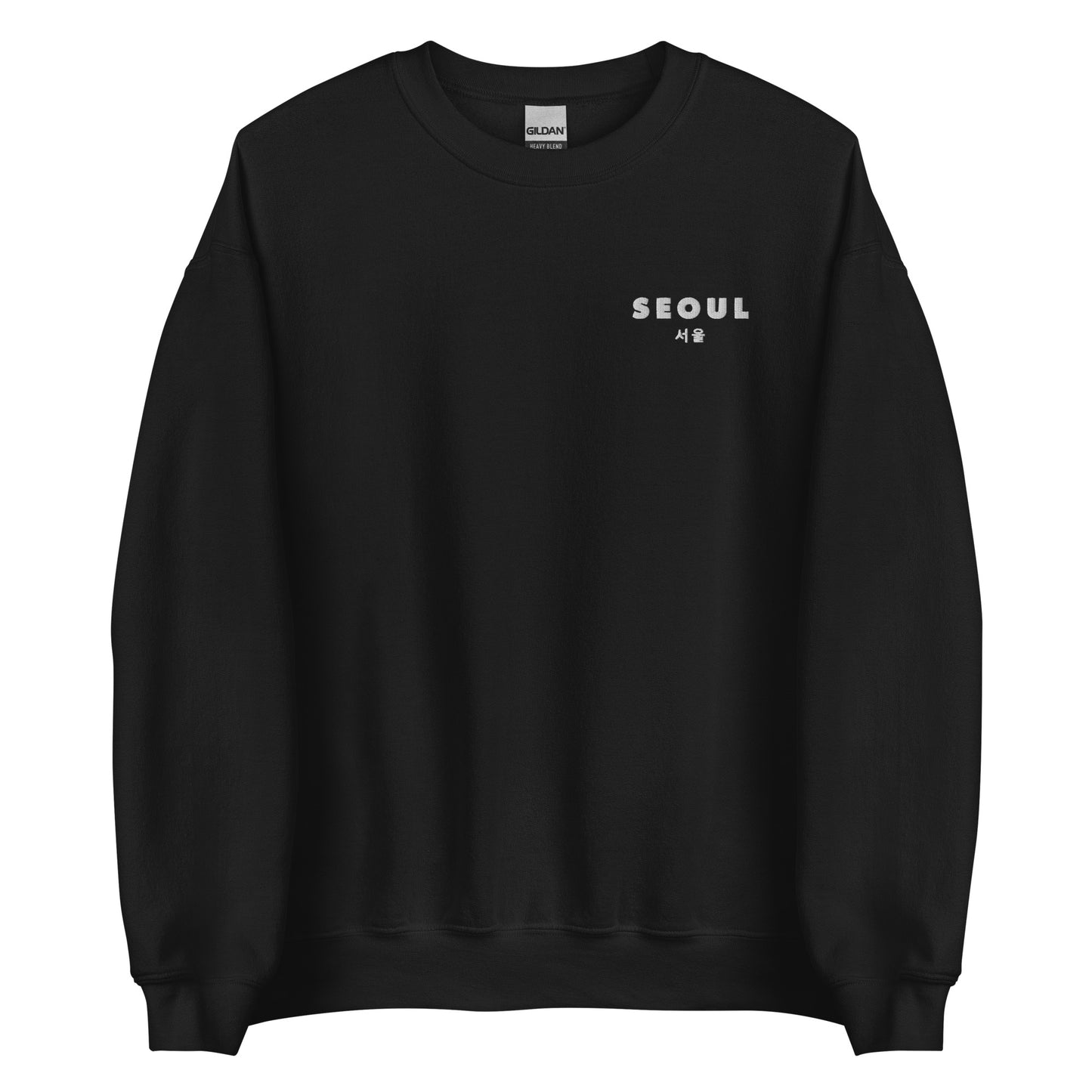 Seoul South Korea Minimal crewneck embroidered Sweatshirt