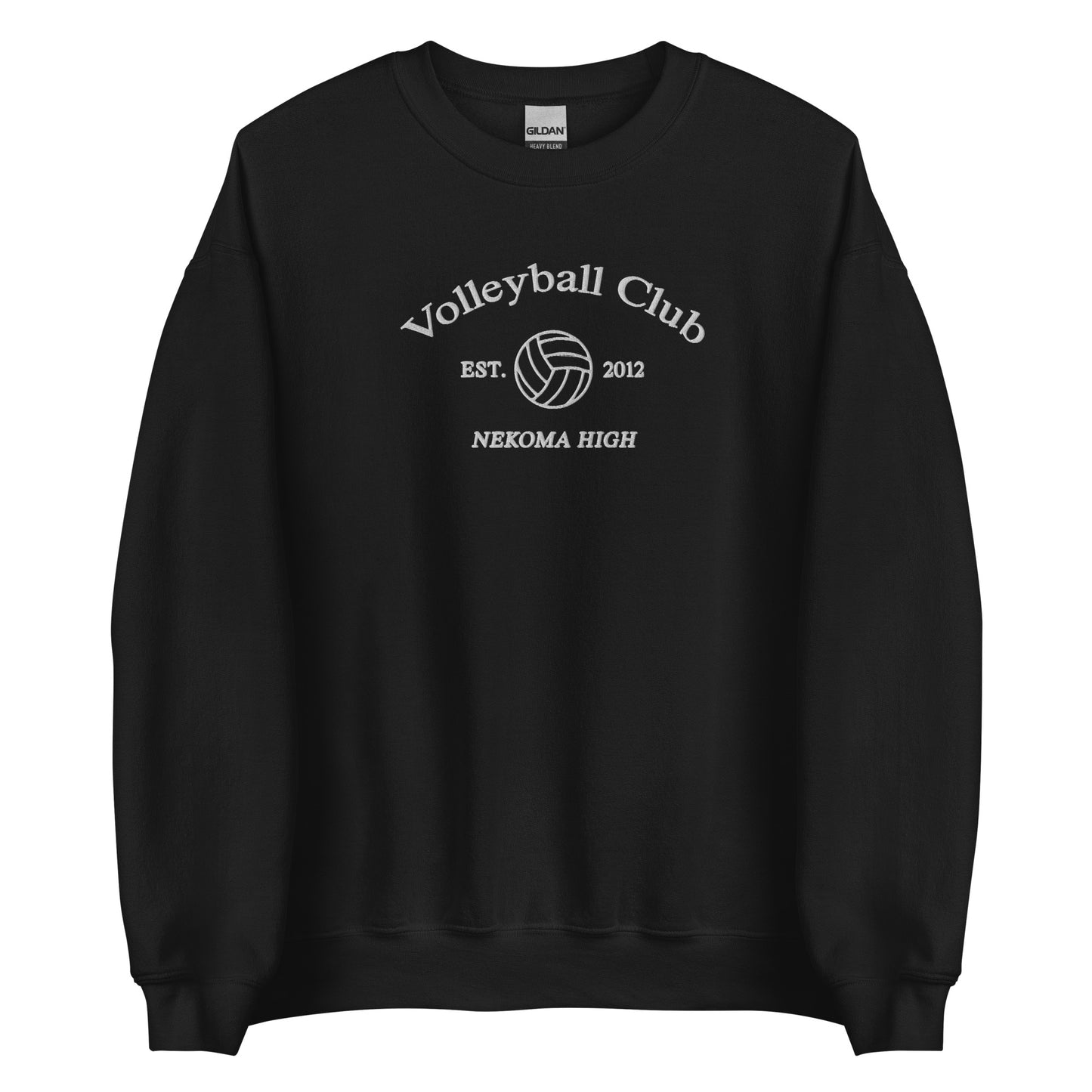 Nekomas Volleyball Club Crewneck College Sports Sweatshirt Embroidered Subtle Anime Merch Sweater