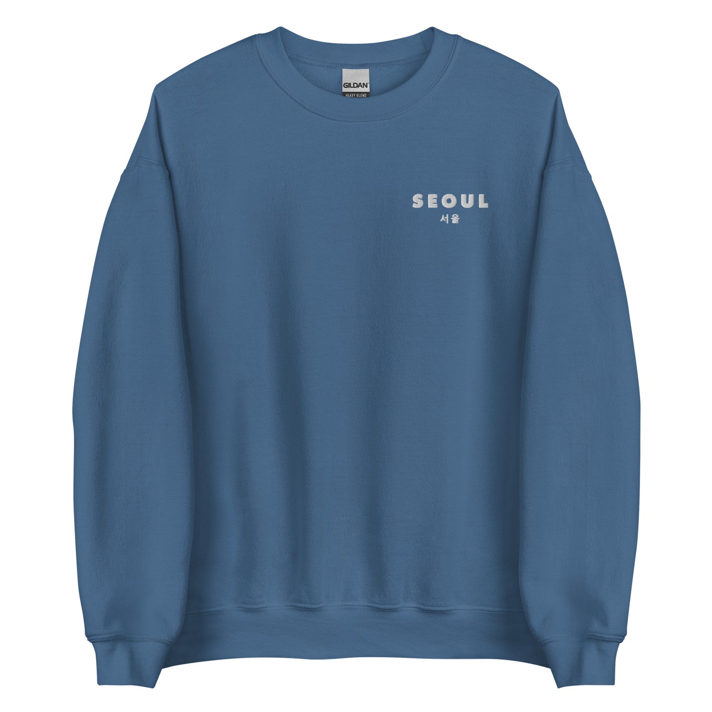 Seoul South Korea Minimal crewneck embroidered Sweatshirt