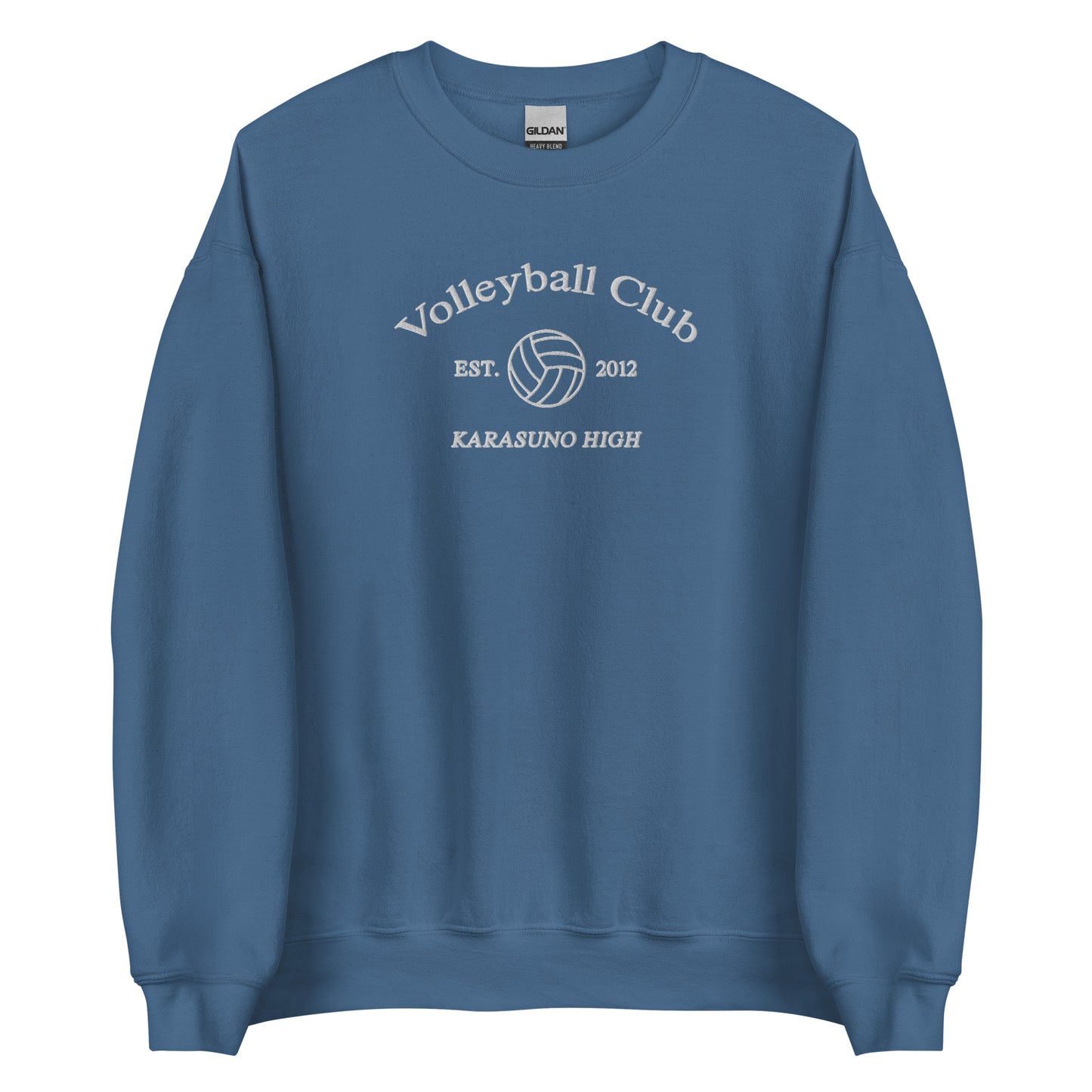 Karasun Volleyball Club Crewneck College Sports Sweatshirt Embroidered Subtle Anime Merch Sweater
