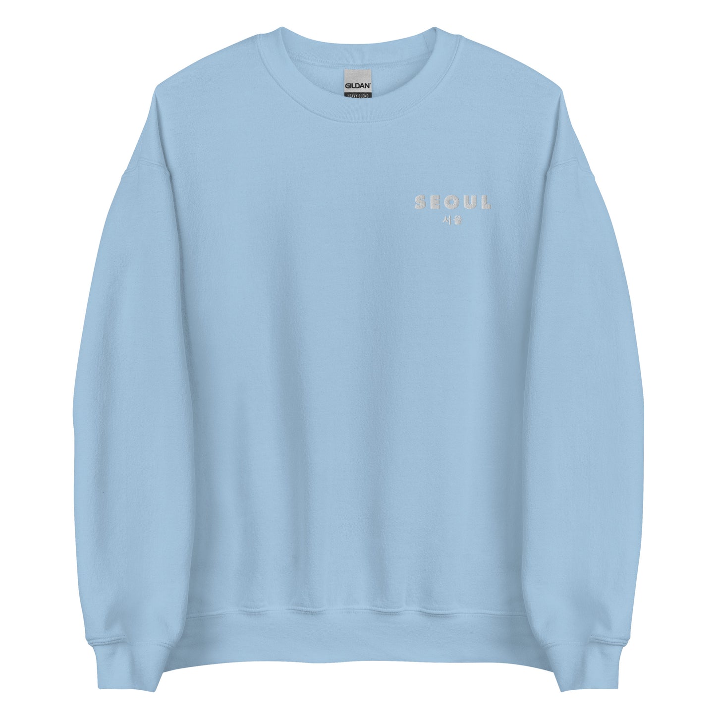Seoul South Korea Minimal crewneck embroidered Sweatshirt