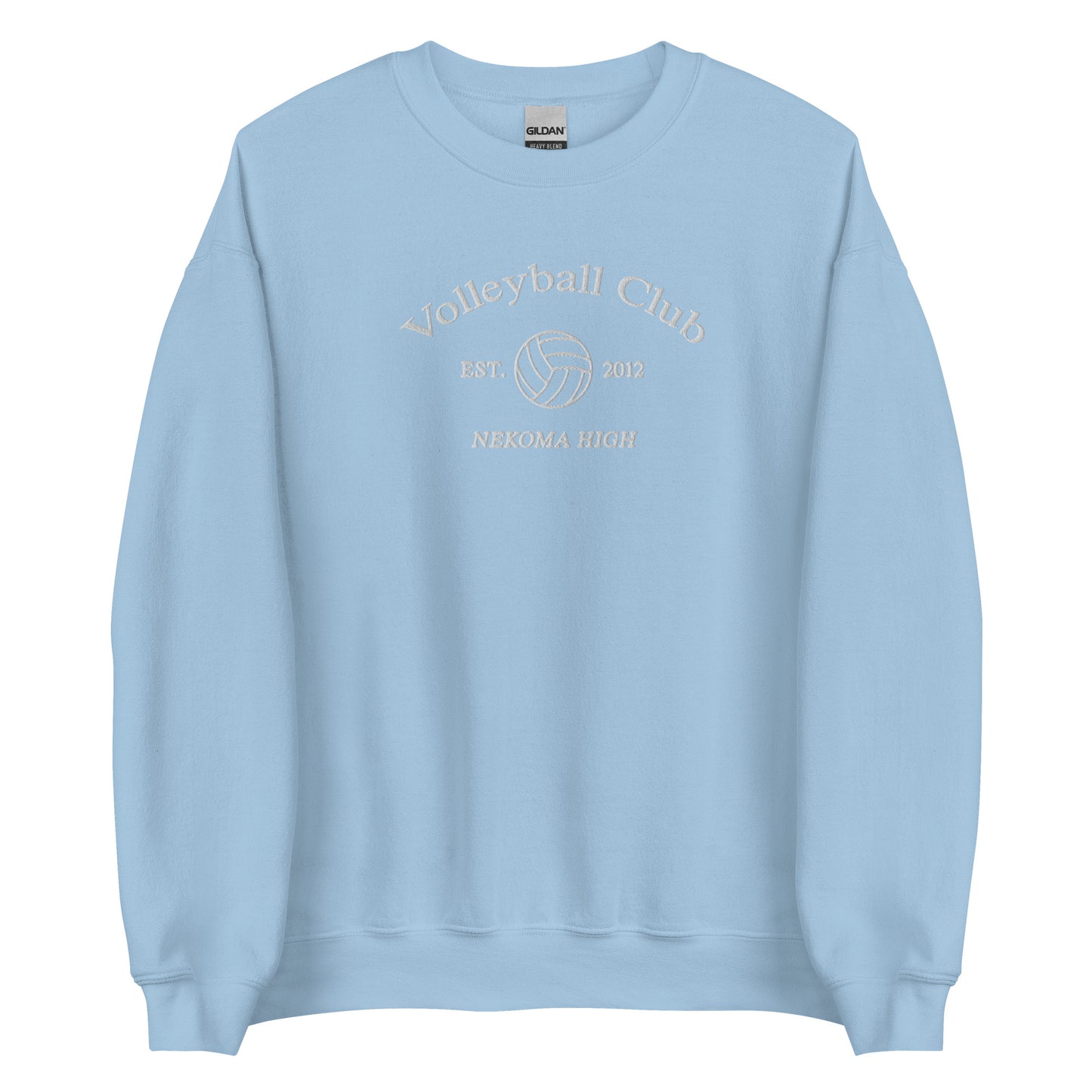 Nekomas Volleyball Club Crewneck College Sports Sweatshirt Embroidered Subtle Anime Merch Sweater