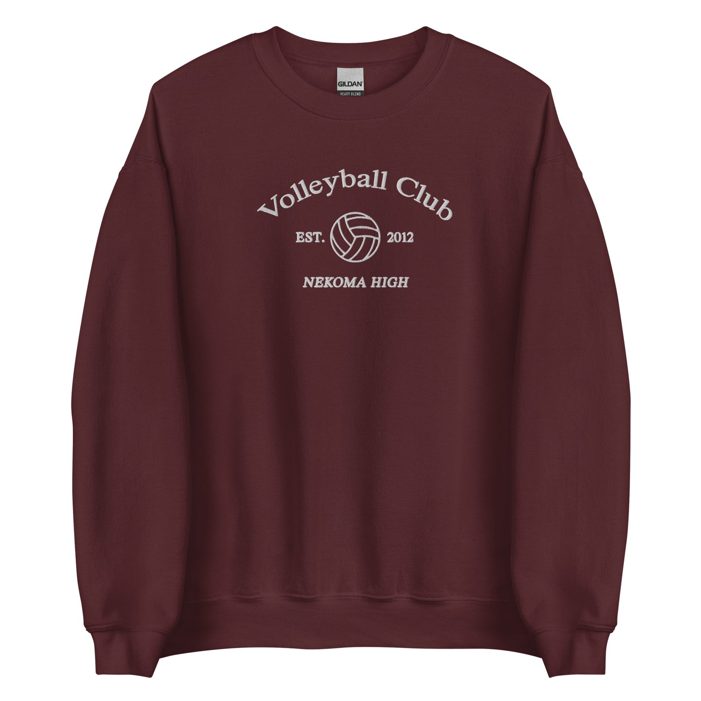 Nekomas Volleyball Club Crewneck College Sports Sweatshirt Embroidered Subtle Anime Merch Sweater