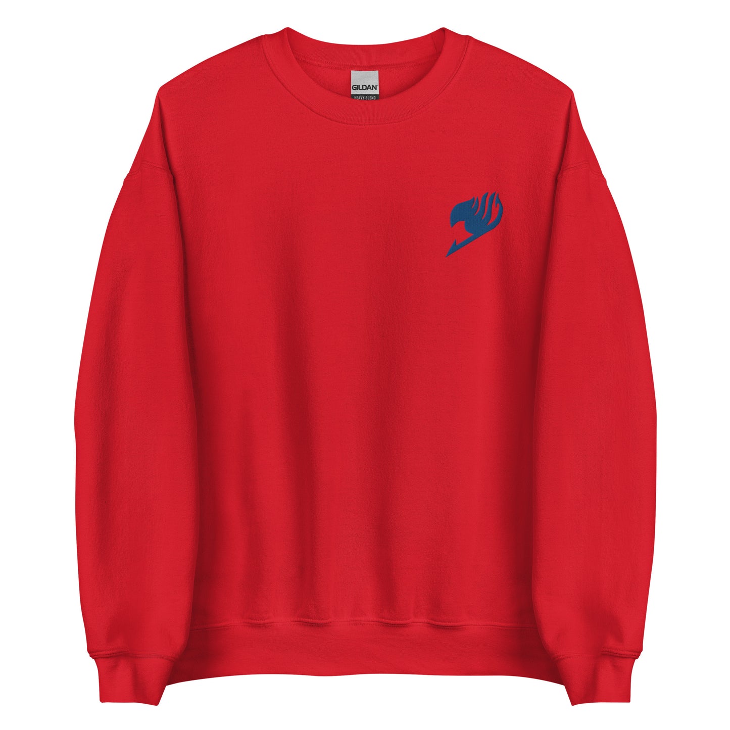 Fairy Tattoo Anime Embroidery Sweatshirt Blue