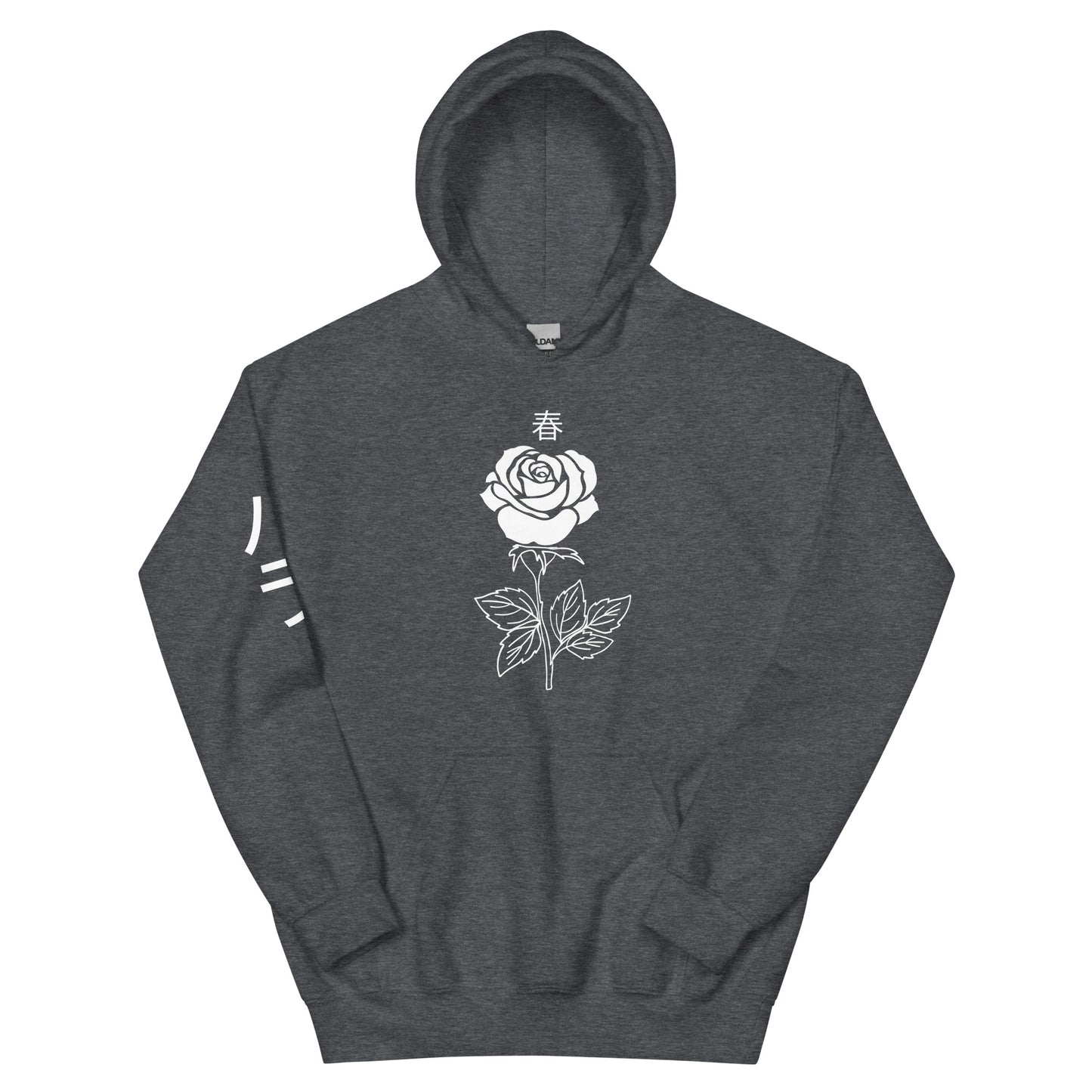 Rose Hoodie for women pocket alternative aesthetic cute women's pink Rose Flower Tee