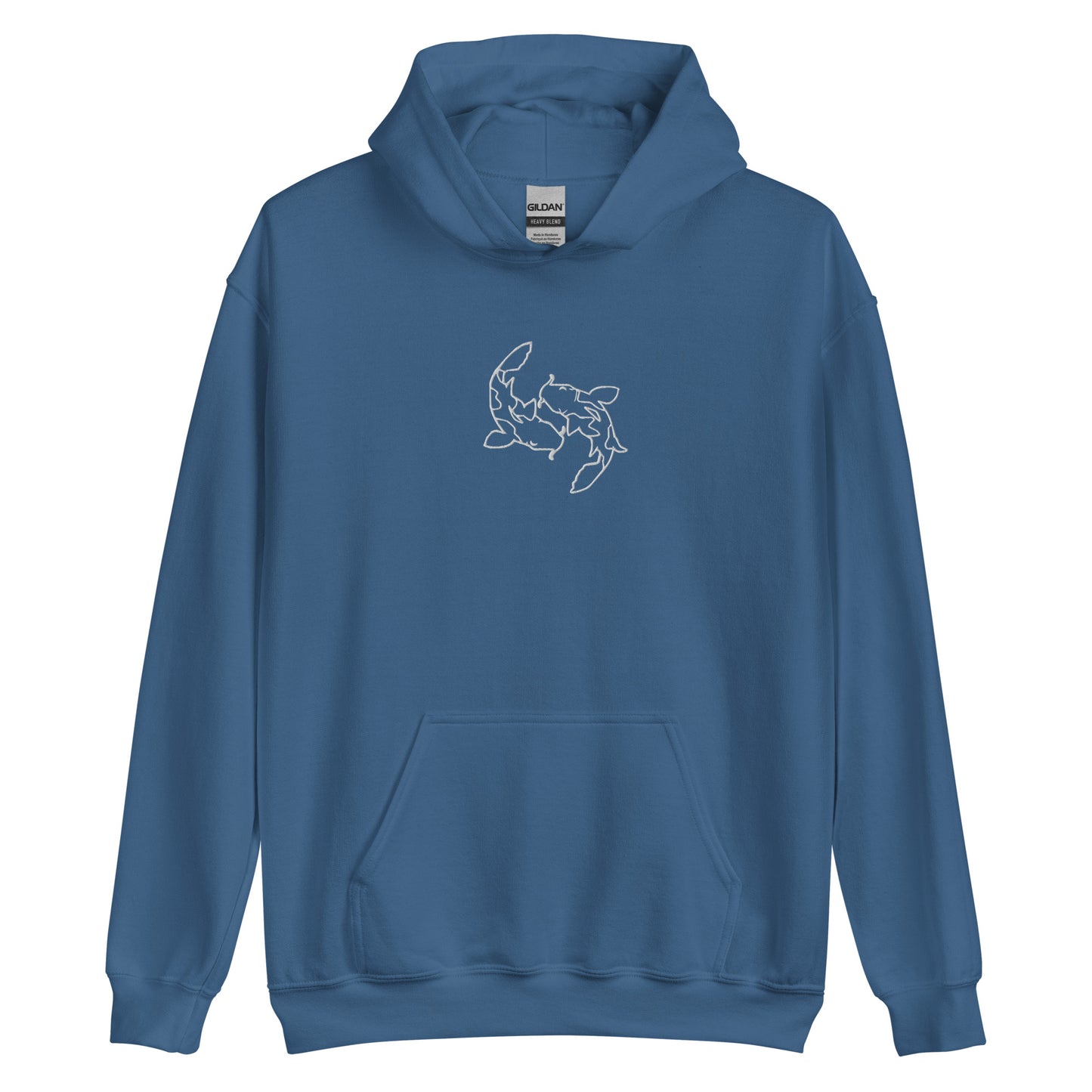 Minimal Koi fishes Hoodie yin yang embroidered Embroiderry Sweatshirt Moon Carp Spirit