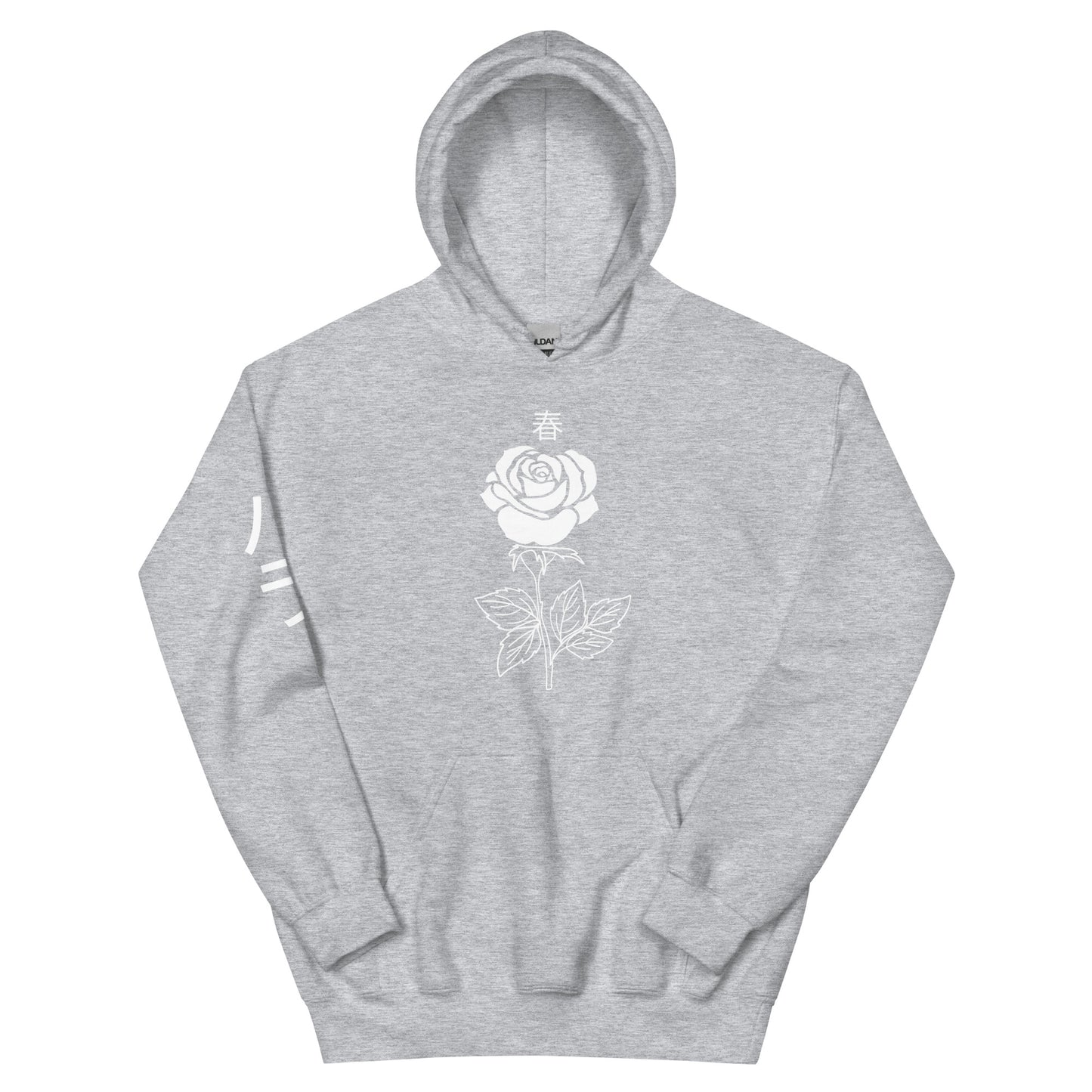Rose Hoodie for women pocket alternative aesthetic cute women's pink Rose Flower Tee