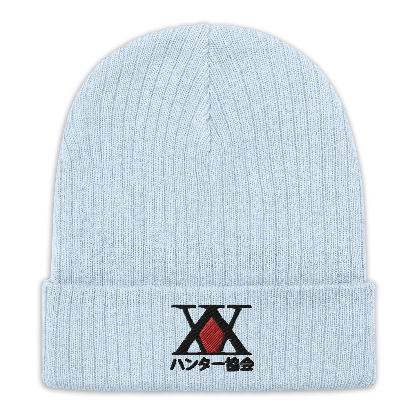 x Hunters Embroidered Ribbed knit beanie Embroidery