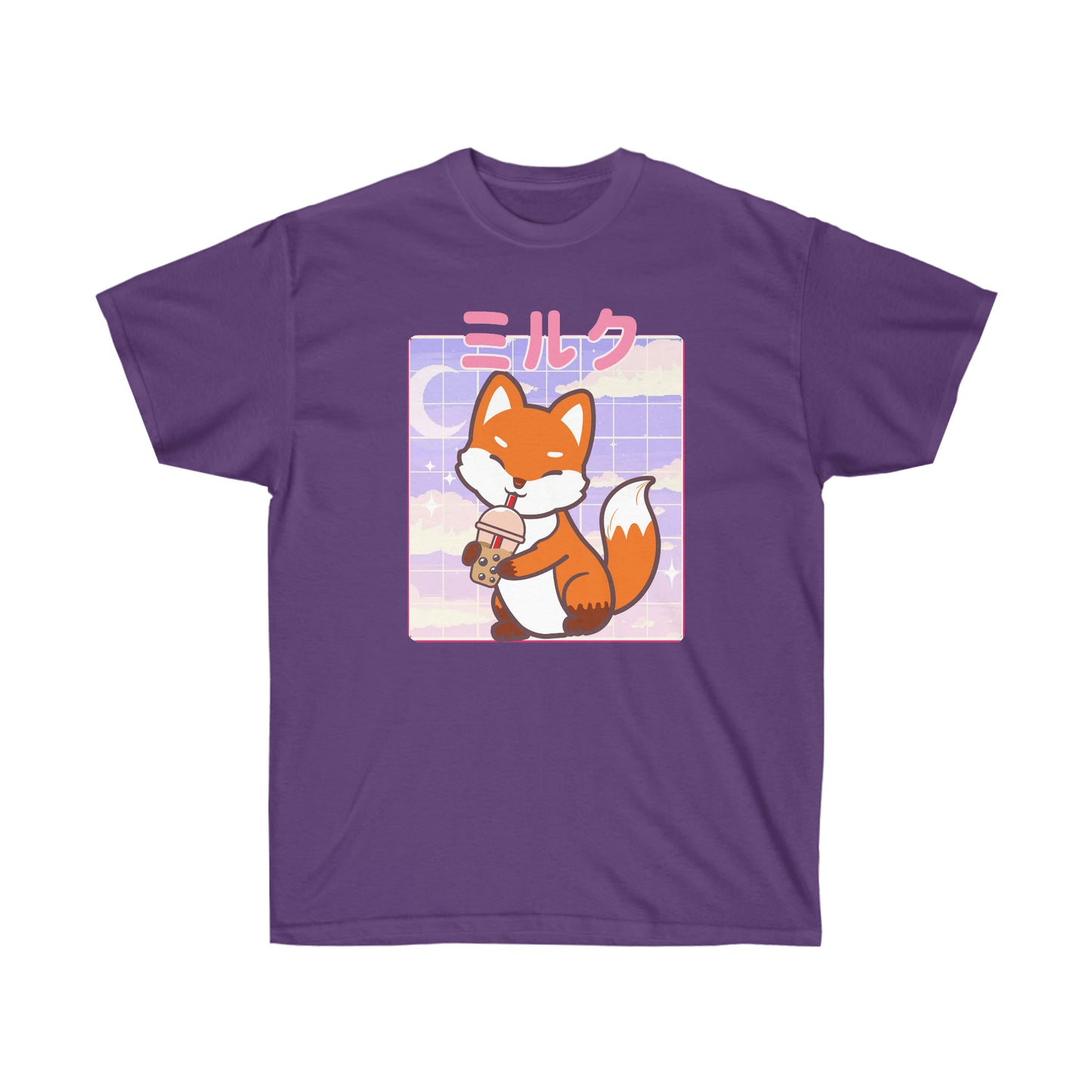 Kawaii Fox shirt Cute Chibi Japanese Yume Kawaii shirt Boba Tea Kawaii clothing T-shirt clothing Fairy kei